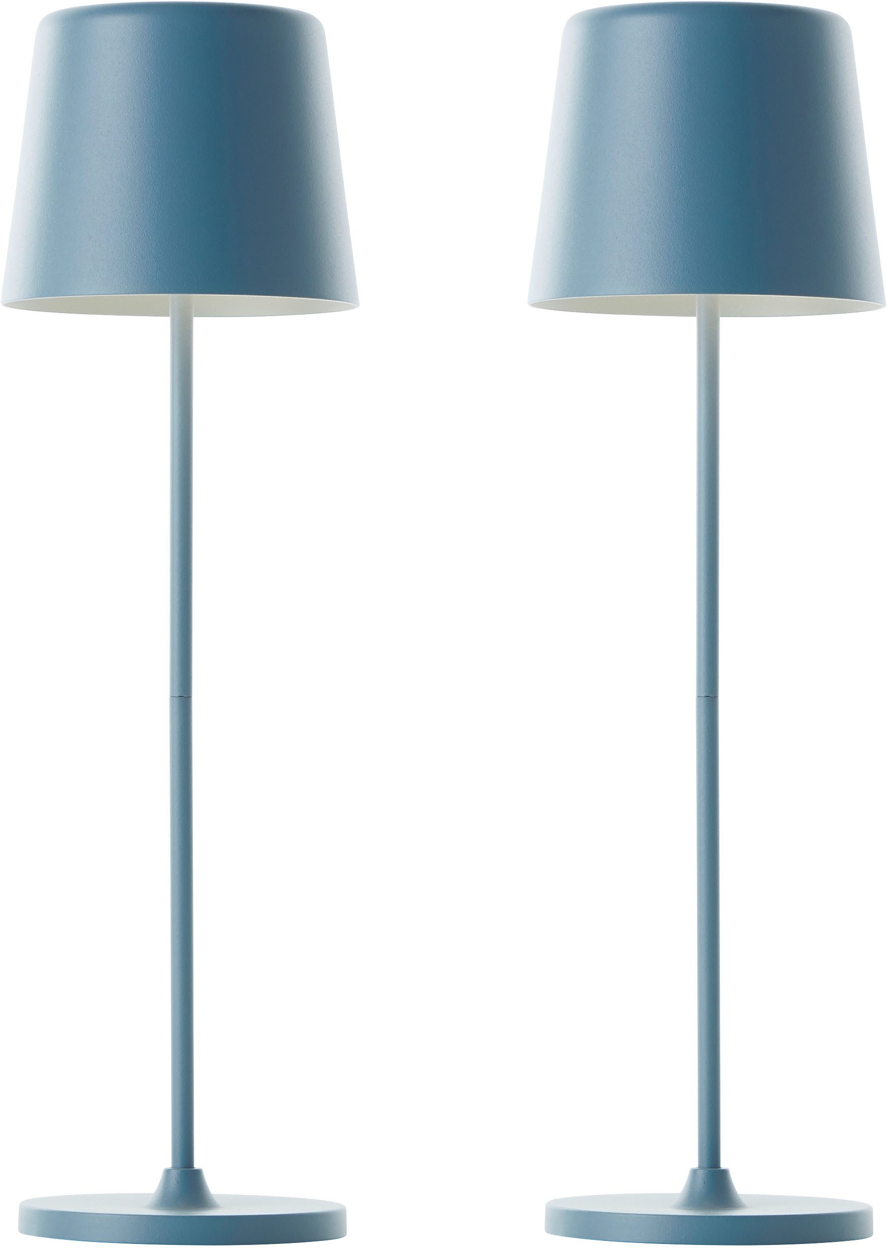 Brilliant LED Tischleuchte Kaami - mobile LED Außen Akku Tischlampe 2er-Set günstig online kaufen