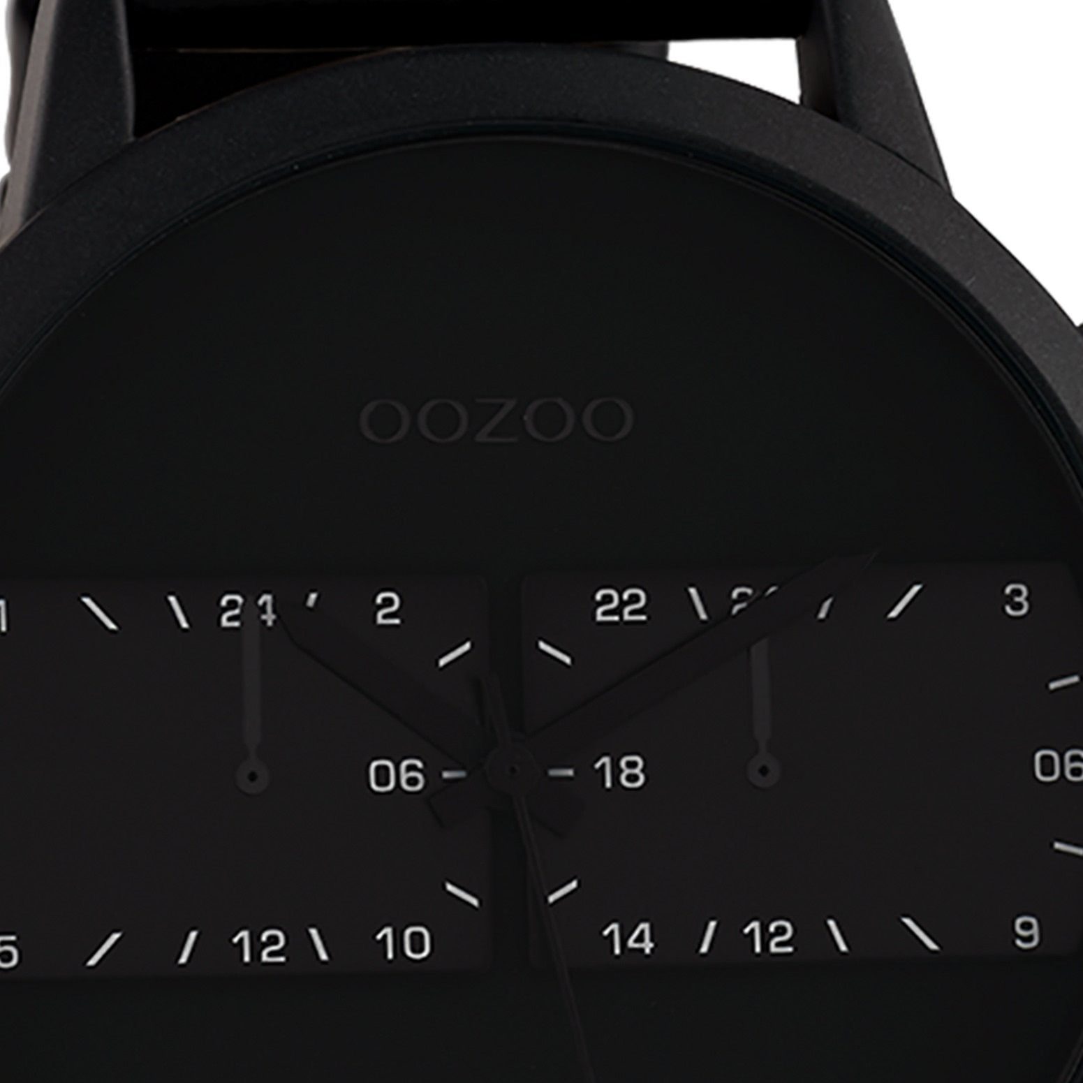 Damen Lederarmband Oozoo schwarz, Armbanduhr 50mm), Damenuhr extra OOZOO (ca. rund, Timepieces, Quarzuhr Fashion groß OOZOO