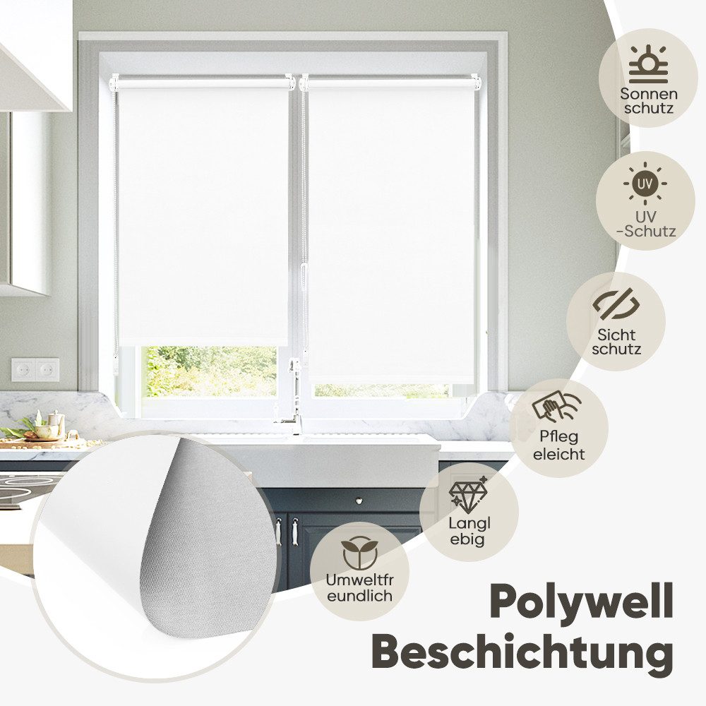 Rollo Verdunkelungsrollo ohne Bohren Seitenzugrollo verdunkelnd Rollo, Seke günstig online kaufen