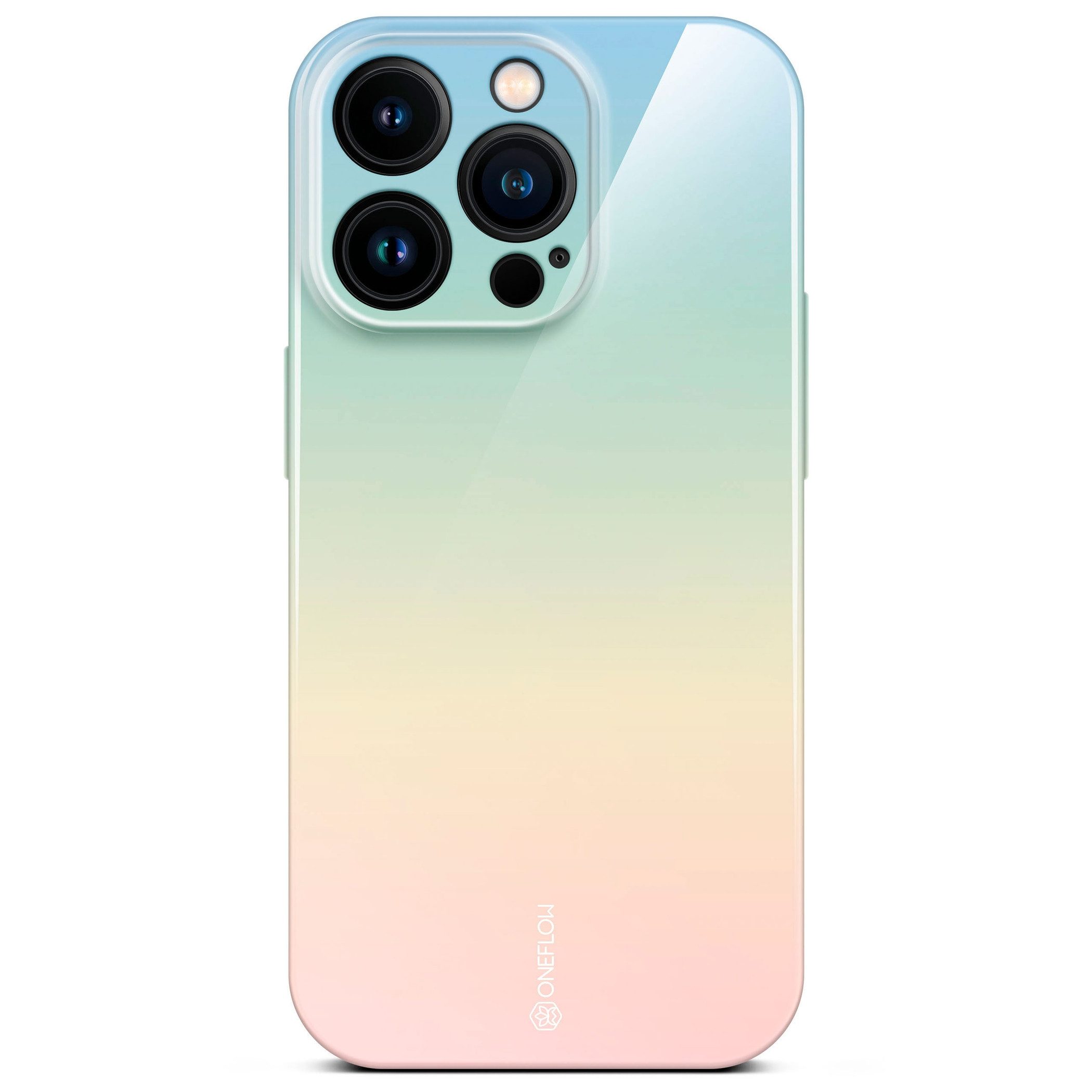 ONEFLOW Handyhülle für iPhone 15 Pro Splash Cover Bunt Regenbogen 6,1 Zoll, Hülle mit Design Muster Designer Case Kameraschutz Handy Schutzhülle