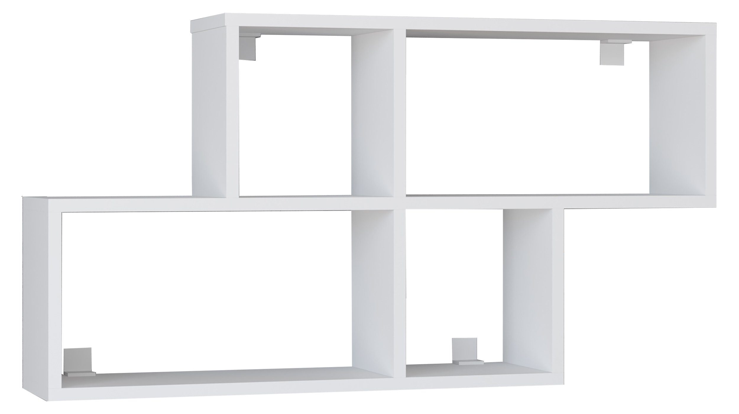 1-tlg. Lusas, Wandregal Hängeregal Weiß VCM Board Wandboard Wandregal Holz