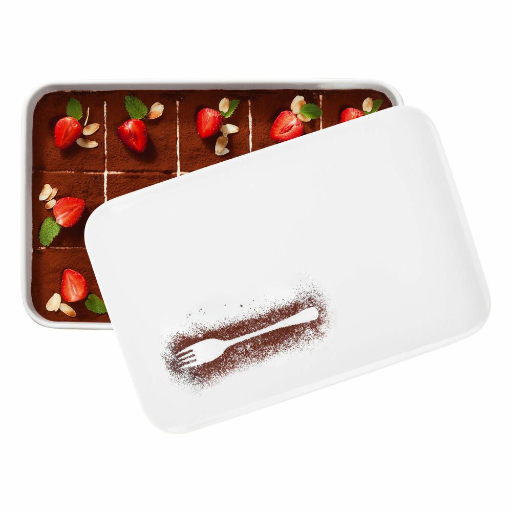 Seltmann Weiden Auflaufform Rechteckig Weiß 35 cm, Porzellan, (1-St), Stapelbar