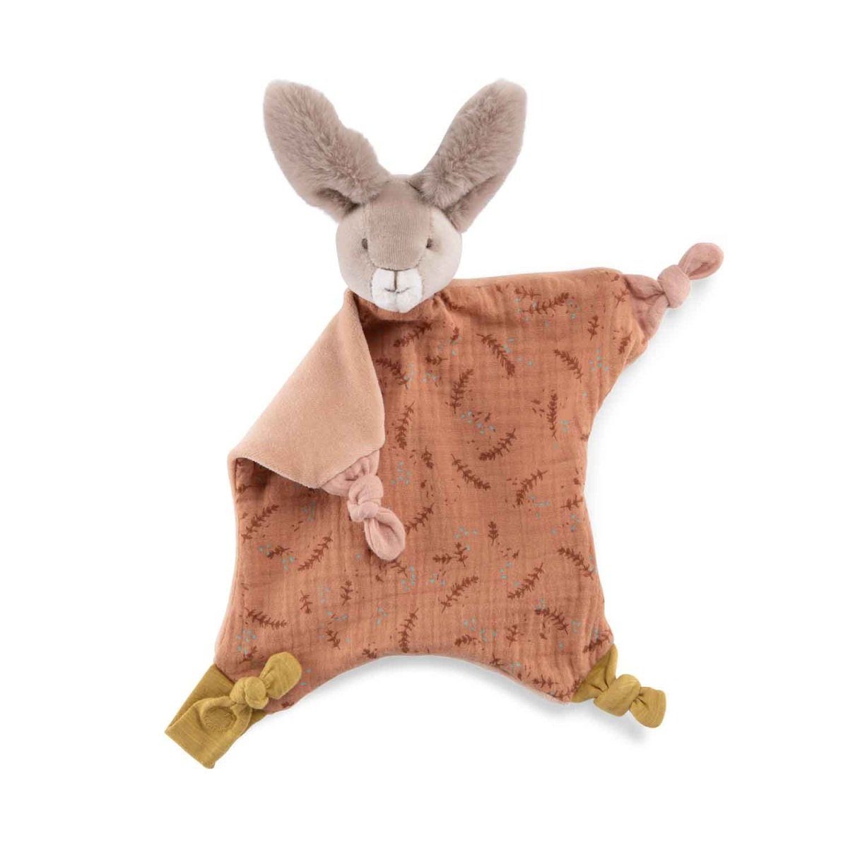 Moulin Roty Schmusetuch Trois Lapins Schmusetuch Hase rot 30cm Schnuffeltuch Kuscheltuch