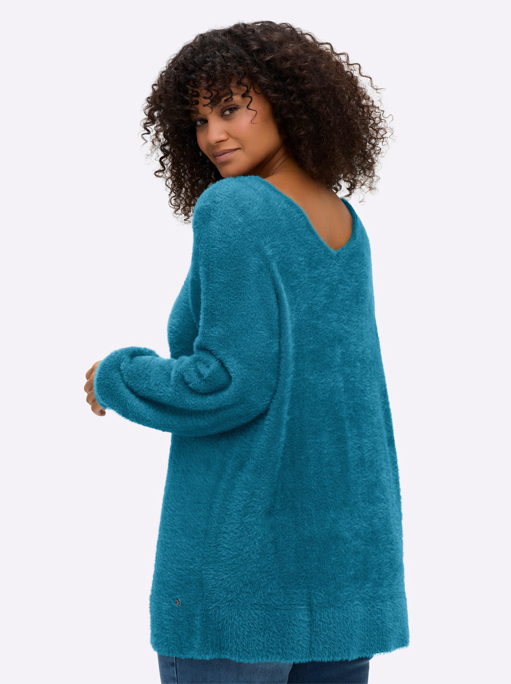 Sheego Strickpullover Strickjacke Langarm Jersey