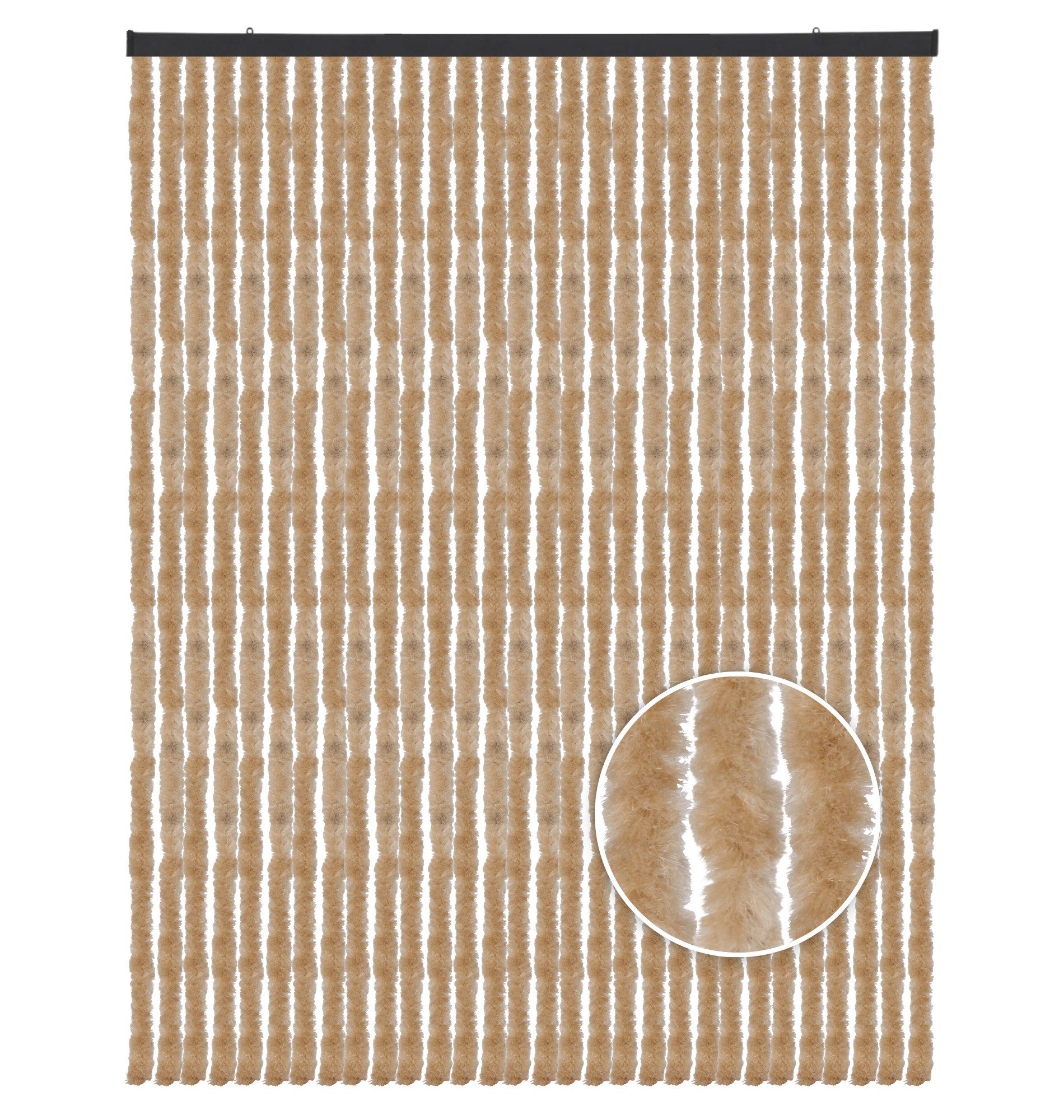 Arsvita Türvorhang Flauschvorhang 120x220cm (1 St), Ösen, blickdicht, Insektenschutz Vorhang für Terrasse, Balkon, Pavillon, Camping