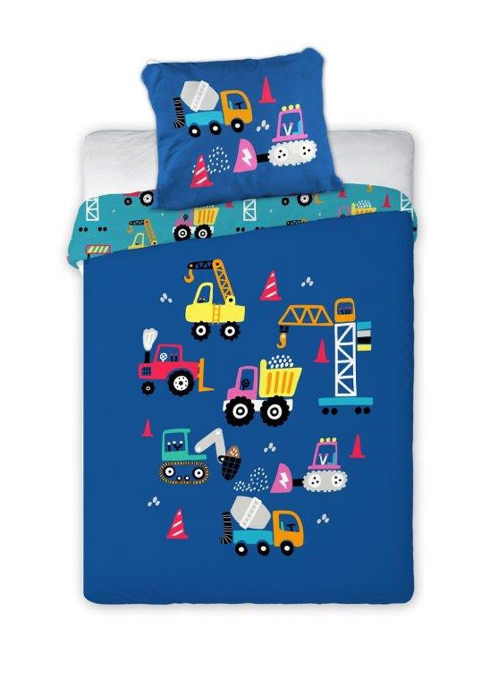 texpot Bettwäsche Kinderbettwäsche Fahrzeuge Baustelle bedruckt günstig online kaufen