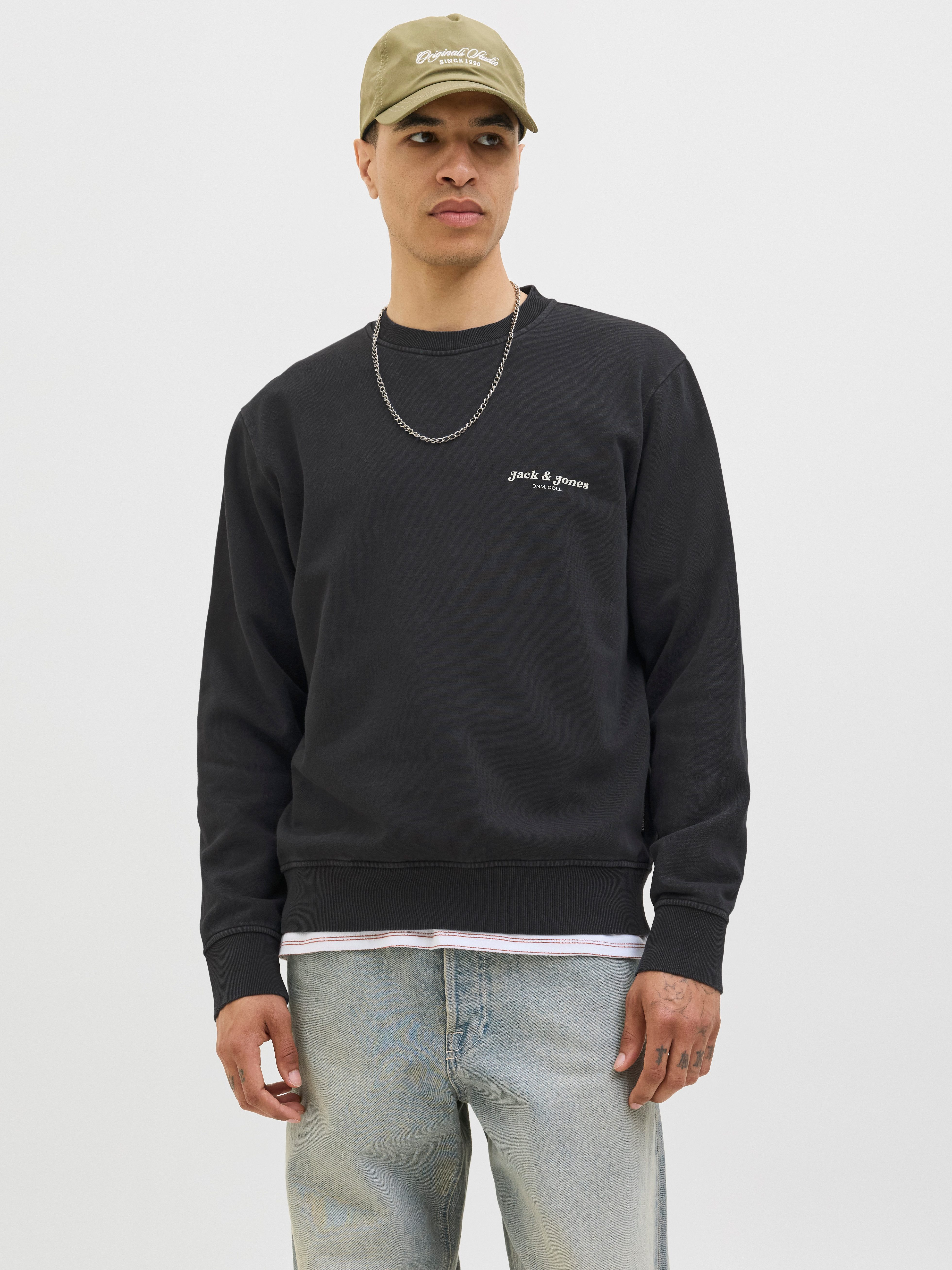 Jack & Jones Sweatshirt JJEDOVER PRINT SWEAT CREW NECK günstig online kaufen