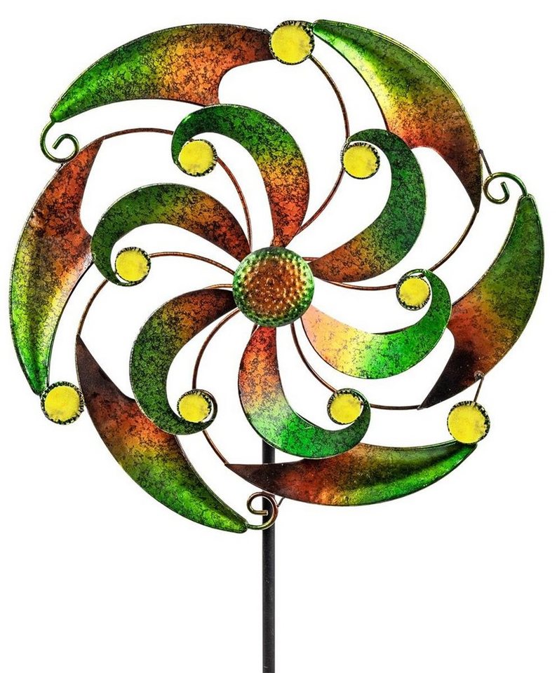 Metall Garten dekojohnson aus Set) den Blume Deko-Windrad 36x122cm Windrad (kein für