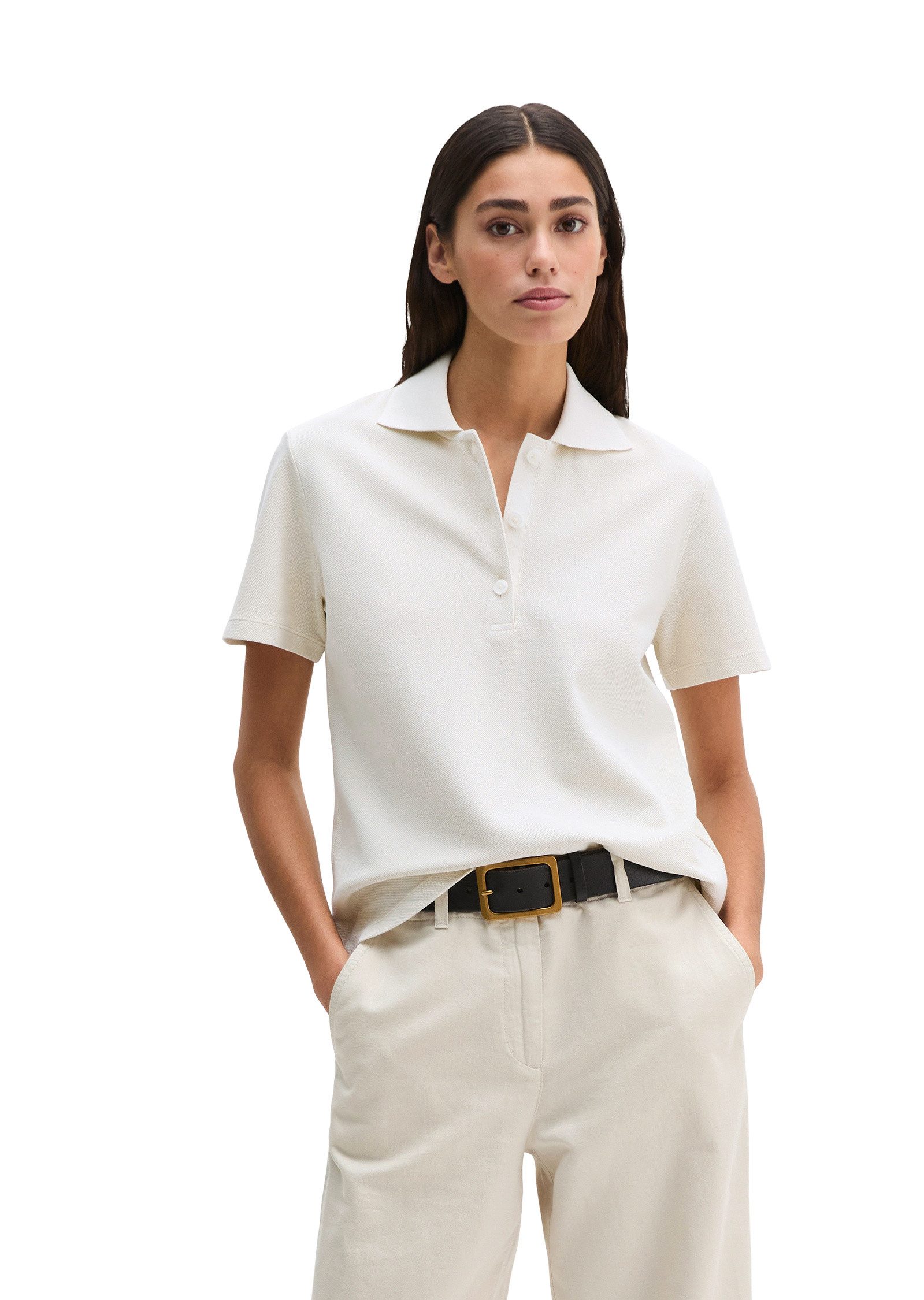 Marc O'Polo Poloshirt aus Garment-Dyed-Piqué-Jersey