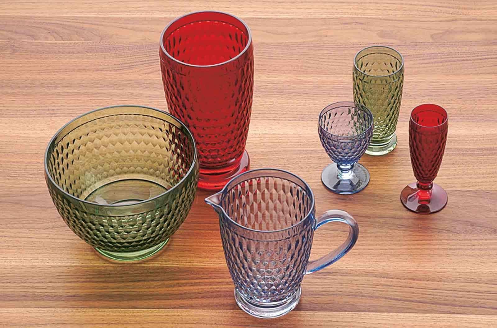Villeroy & Boch Glas Boston Coloured Wassergläser 400 ml 4er Set, 4-tlg., Glas