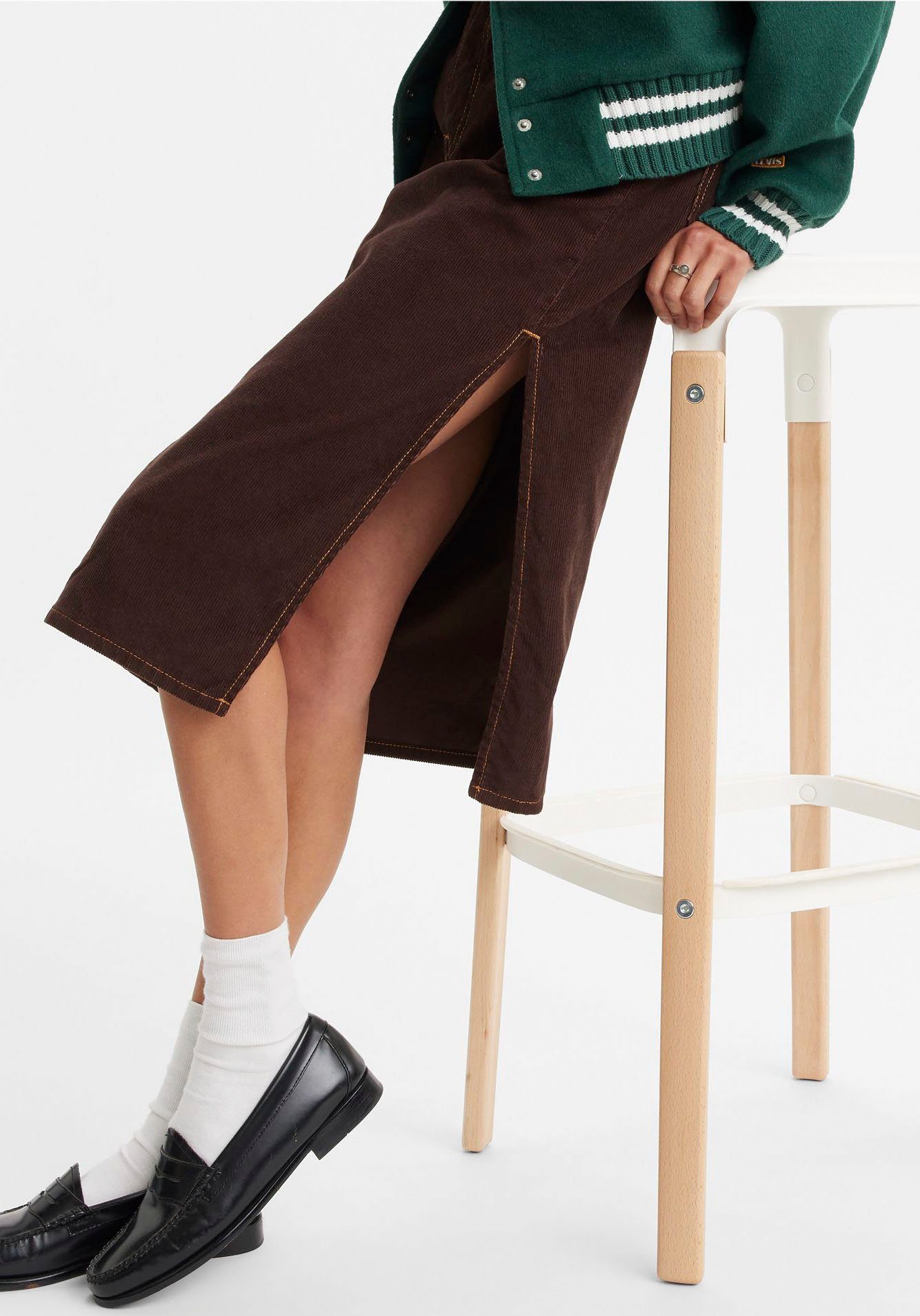 mole Slit Levi's® Side Cordrock Skirt