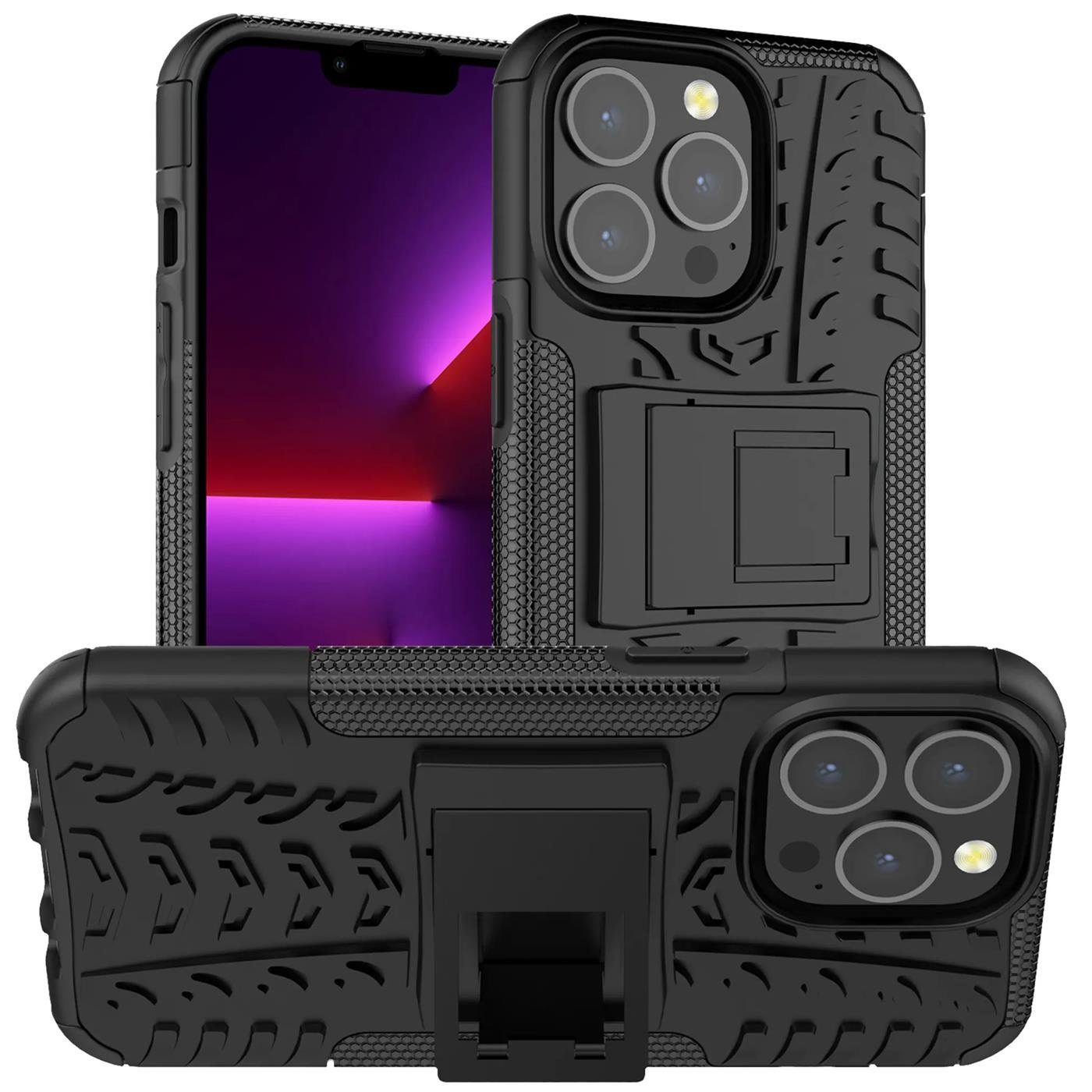 CoolGadget Handyhülle Outdoor Case Hybrid Cover für Apple iPhone 14 Pro 6,1 Zoll, Schutzhülle extrem robust Panzer Handy Case für iPhone 14 Pro Hülle
