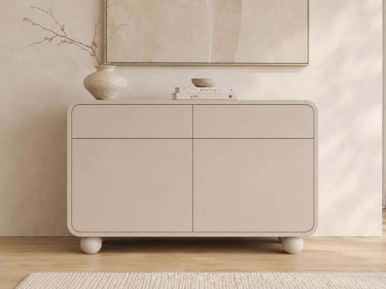 GrainGold Kommode Soffio (Set, Kommode, Push-to-open), Breite 108 cm, Laminierte Platte, Modern Stil, für das Wohnzimmer