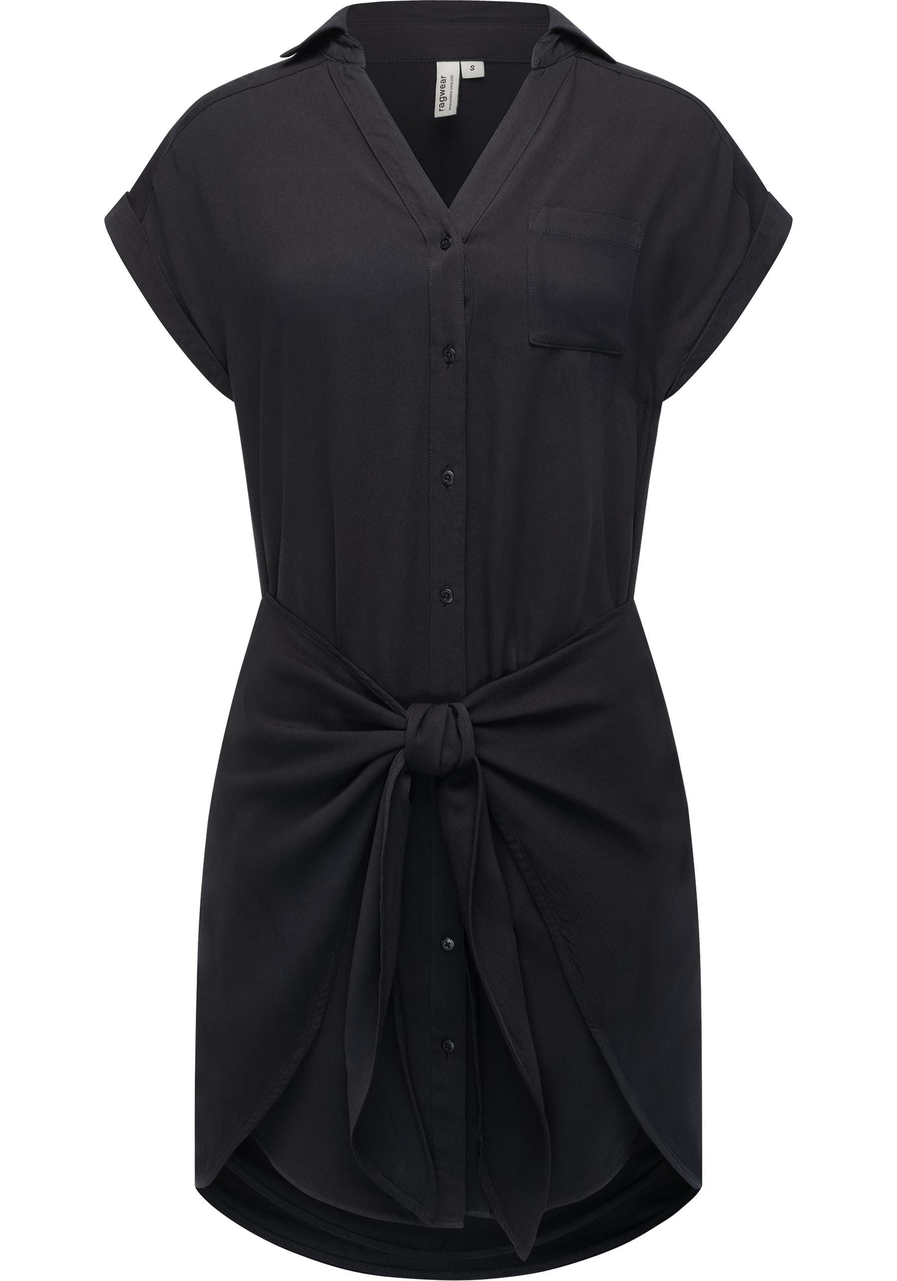 Ragwear Blusenkleid Bahaya stylisches Damen Sommerkleid mit Bindeband