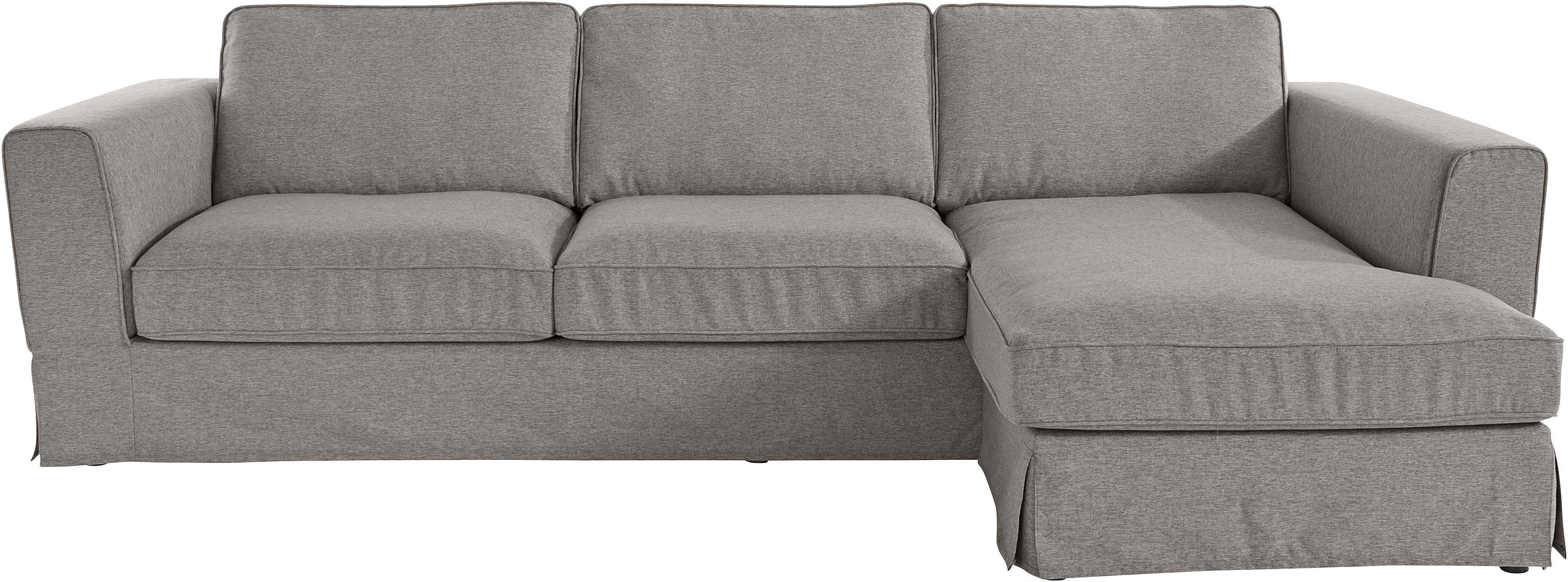 Home affaire Ecksofa Vintage L-Form, 3-Sitzer Polsterecke im Landhausstil, mit abnehmbarer Husse