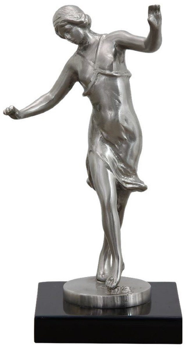 Kollektion Schreibtisch 13 / H. x - Silber Bronzefigur Dekofigur 10 Deko - 23 tanzende Bronze Holzsockel Casa Luxus Wohnzimmer Skulptur Deko Frau Luxus mit Padrino cm - x Schwarz -