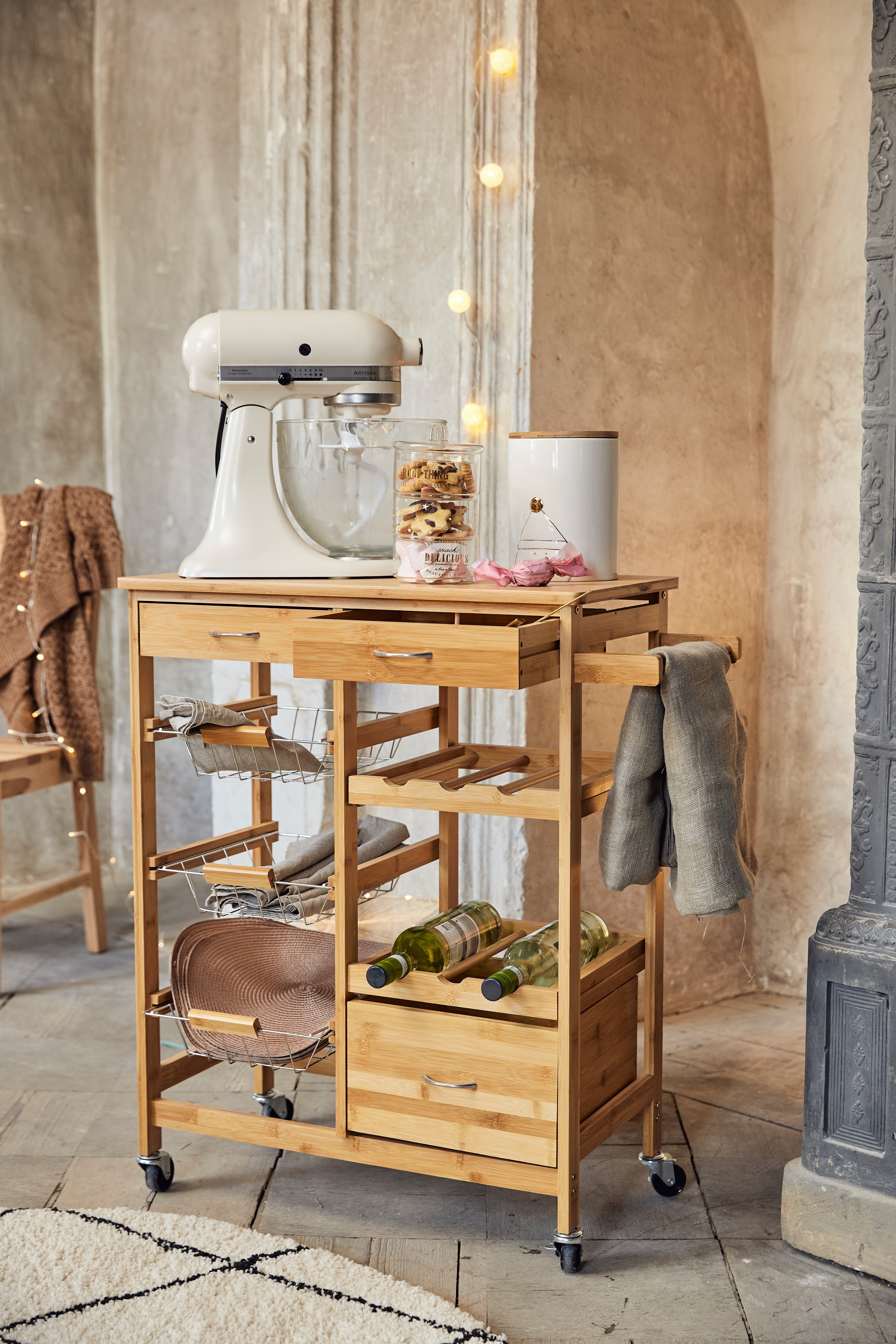 Home affaire Küchenwagen Bamboo, auf Rollen günstig online kaufen