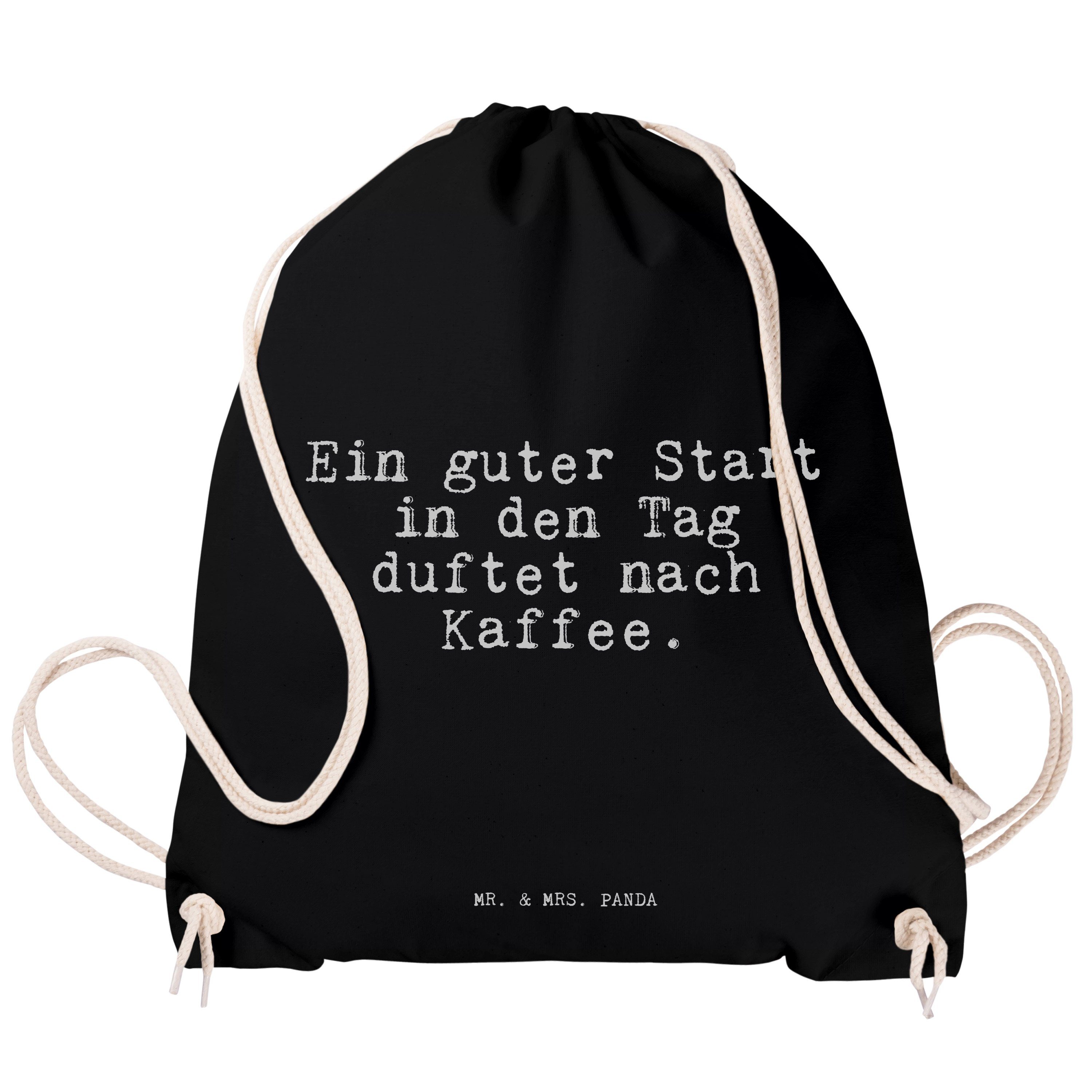 guter Sporttasche (1-tlg) Ein Mr. Start Geschenk, Guten - - Sporttasche Schwarz & in... Mrs. Panda Morgen,