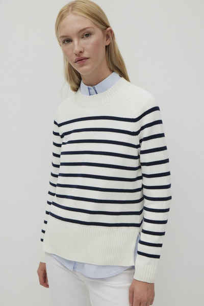 THE FASHION PEOPLE Rundhalspullover striped sweater knitted