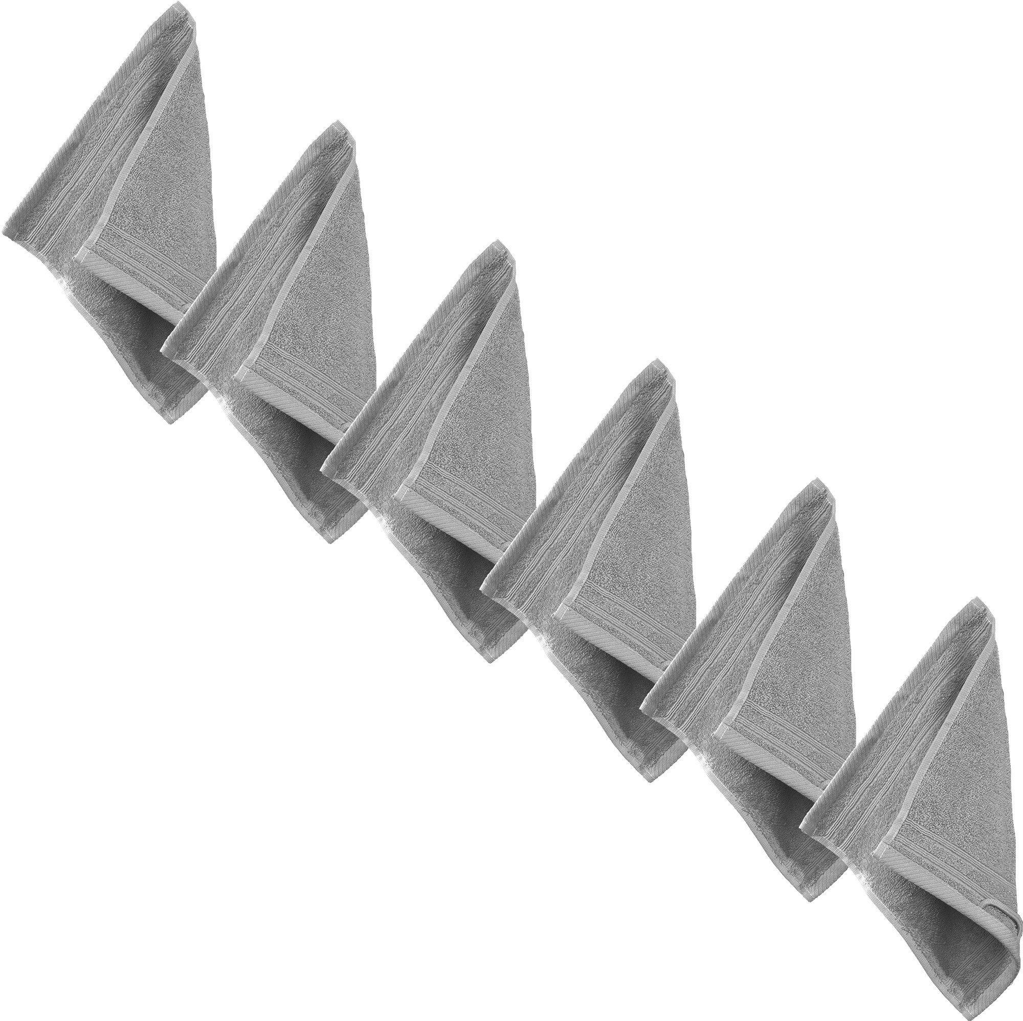 Erwin Müller Seiftuch Seiftuch "Heidelberg" 6er-Pack, Frottier, Walk-Frottier Uni