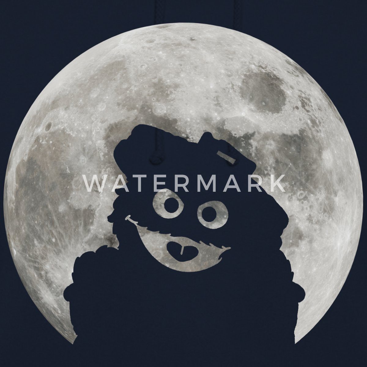 Spreadshirt Hoodie Sesamstraße Oskar In Einer Vollmondnacht Unisex Hoodie (1-tlg)