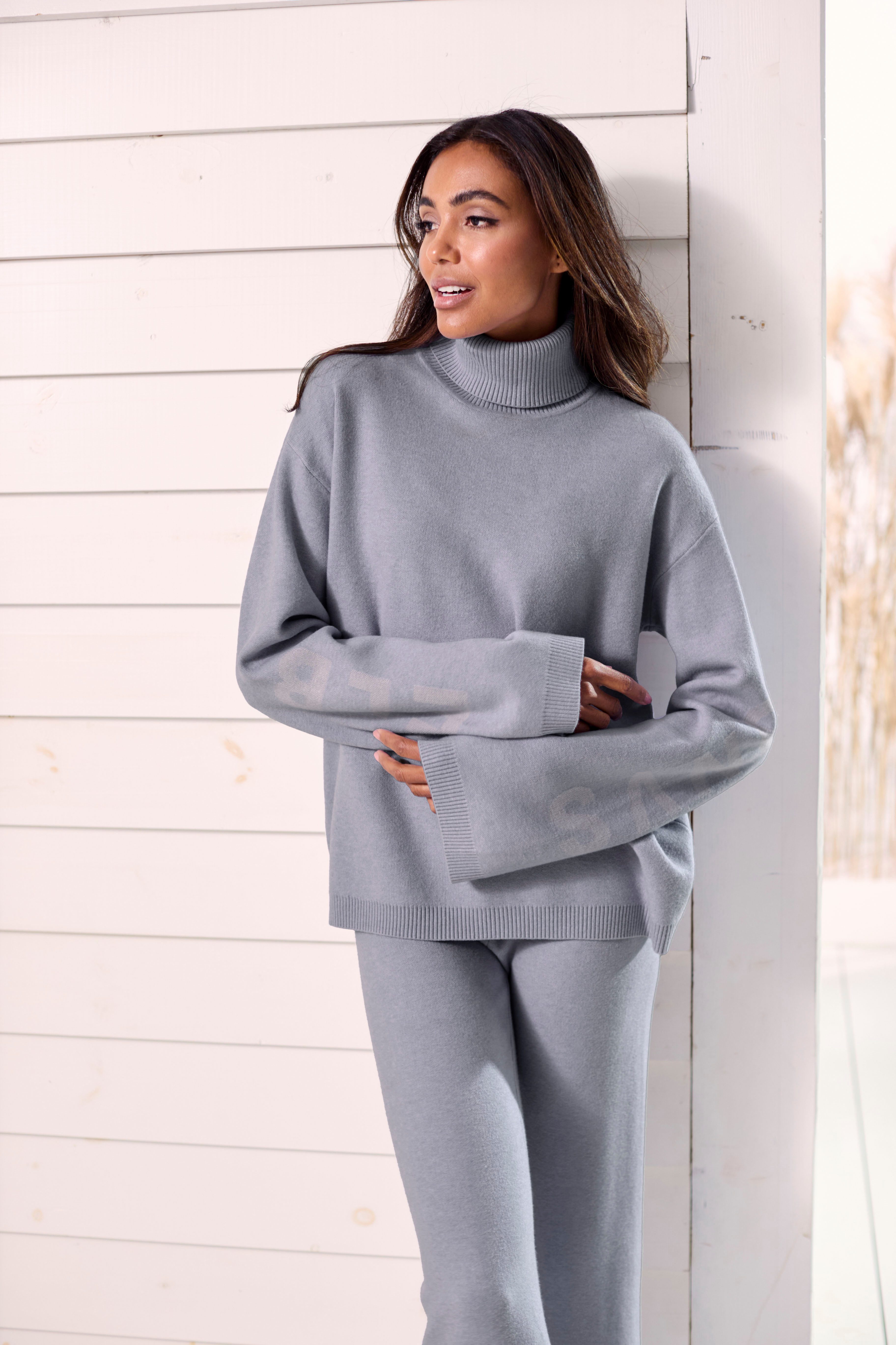 Elbsand Sweater Rollkragenpullover aus weichem Strick, Loungewear