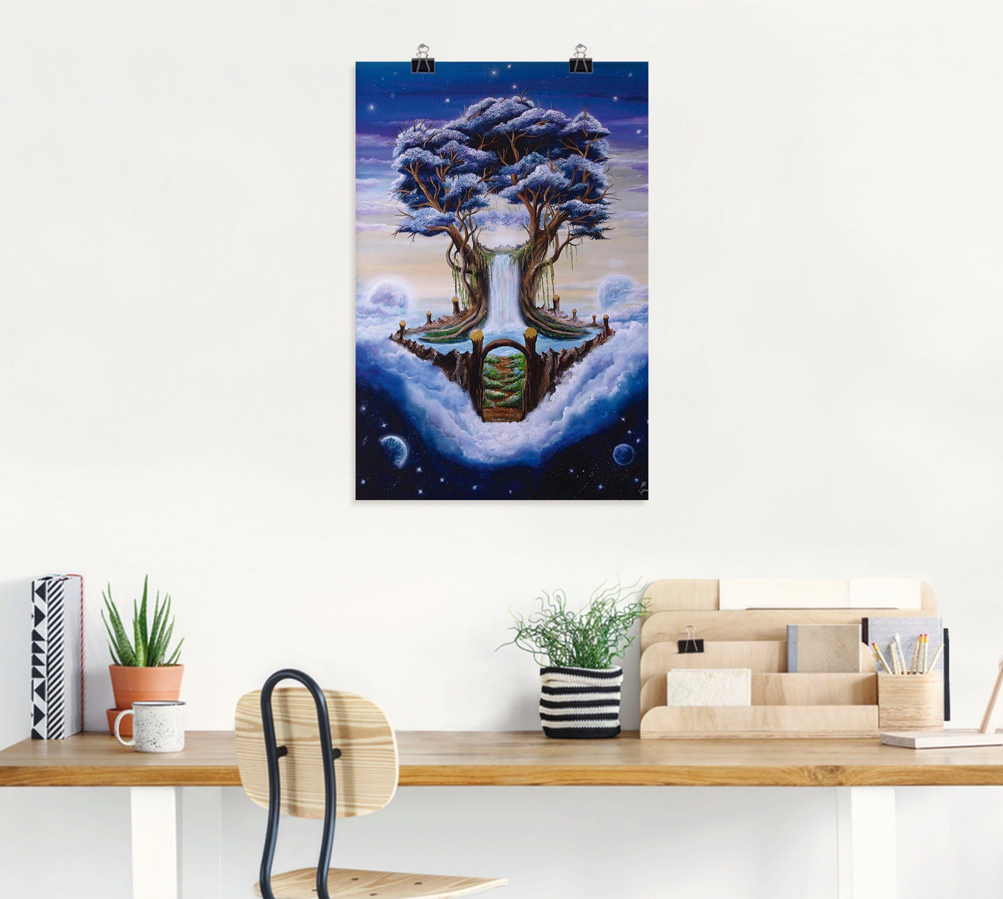 Leinwandbild, Poster in oder Der Alubild, versch. Artland Landschaften Wandaufkleber Traum, Wandbild (1 Größen St), Baum im als