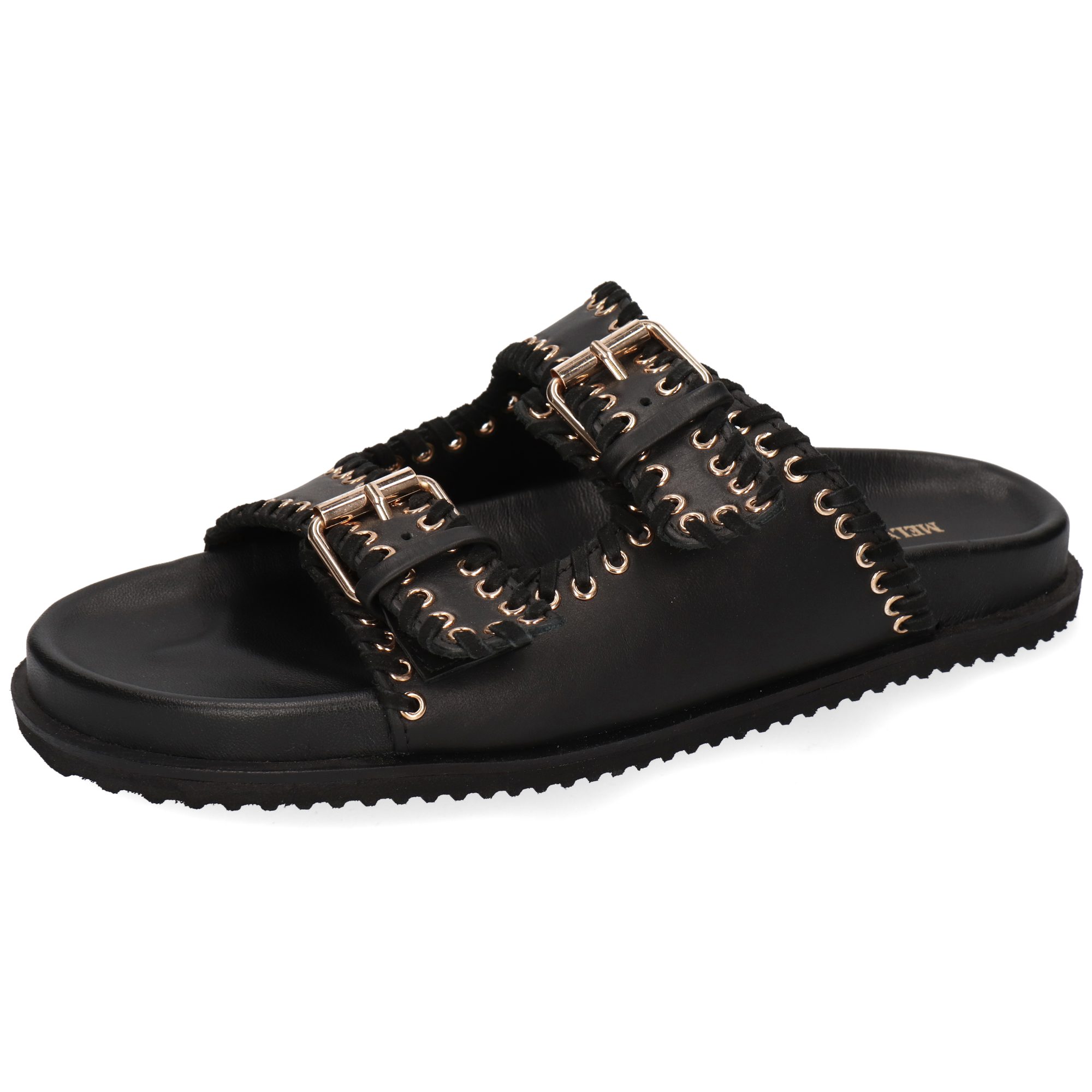 Melvin & Hamilton Eve 1 Leder-Pantoletten für Damen Pantolette Plateausohlen, Echtes Leder