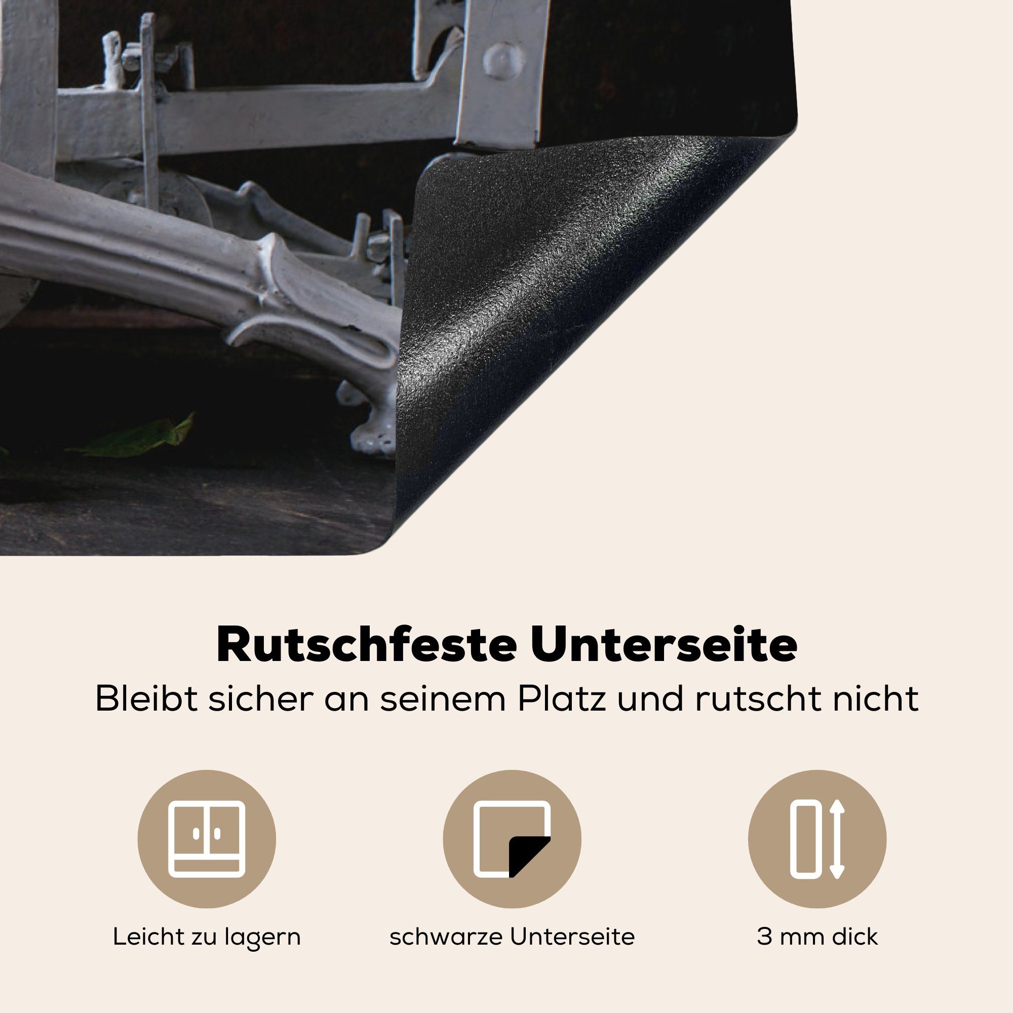 Induktionskochfeld cm, Induktion - Herdblende-/Abdeckplatte tlg), 81x52 Vinyl, Küchenwaage Induktionsschutz, Erdbeere Schutz Obst MuchoWow für - Ceranfeldabdeckung - - küche, Vintage (1 die -