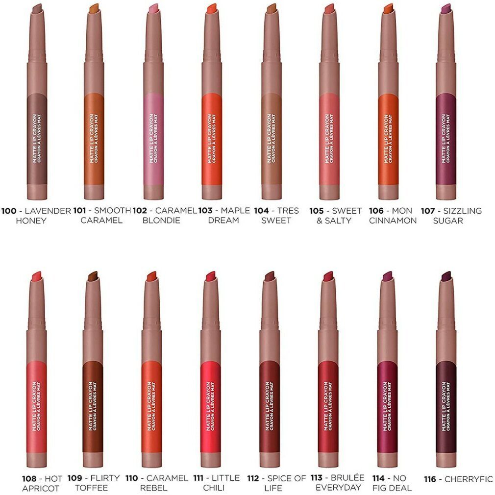 L'Oreal Deutschland Pinzette LOréal Professionnel INFALLIBLE matte lip crayon #113-brulee everyday