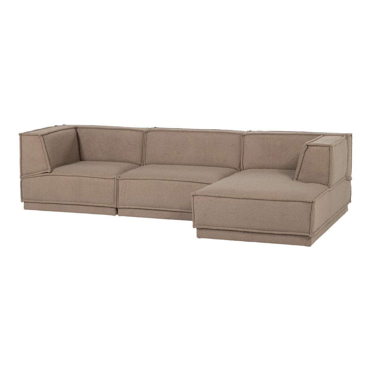 WOOOD Ecksofa, Geräumige Sitzfläche, bequem und weich gepolstert
