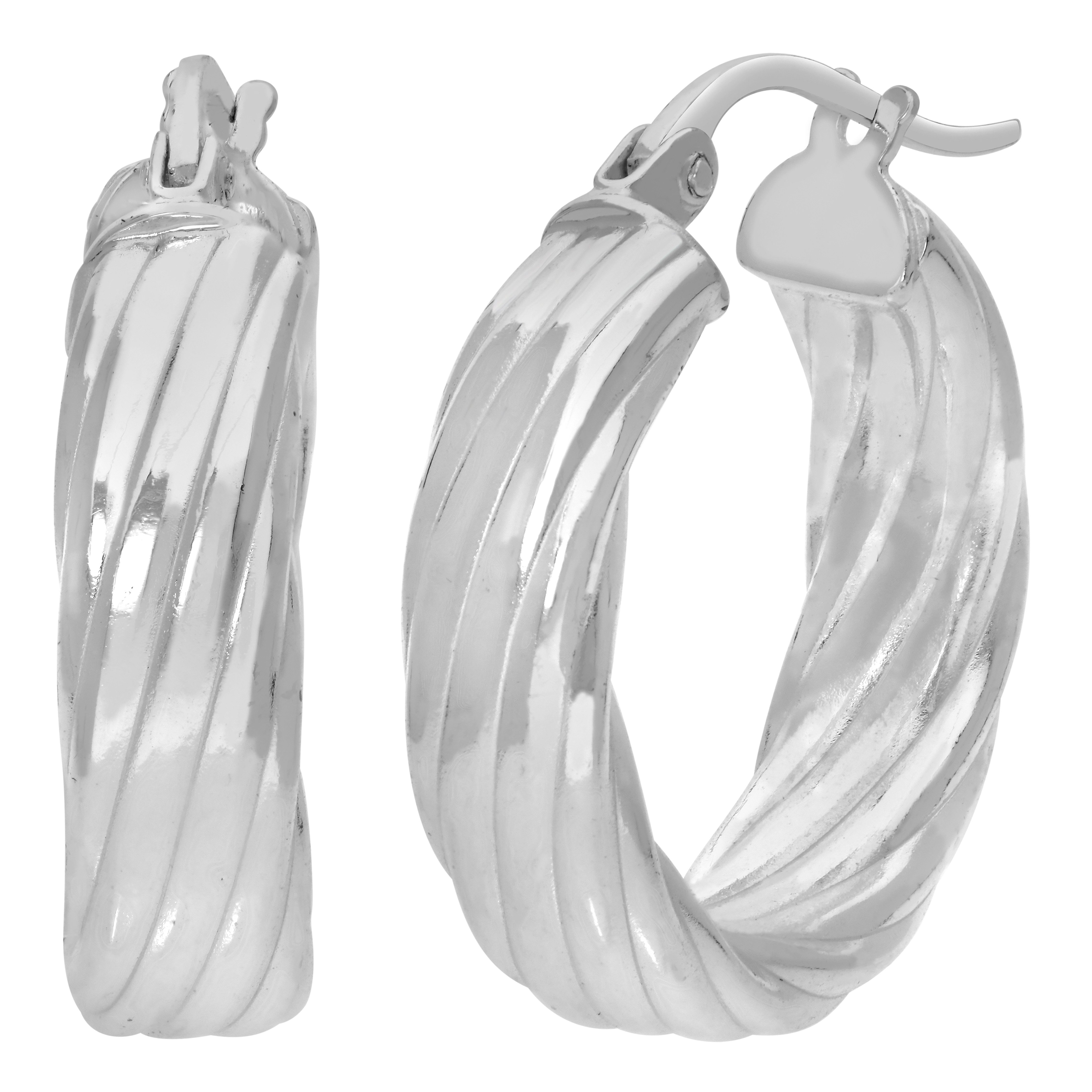 Paar Creolen Schmuck Geschenk Silber 925 Ohrschmuck Ohrringe