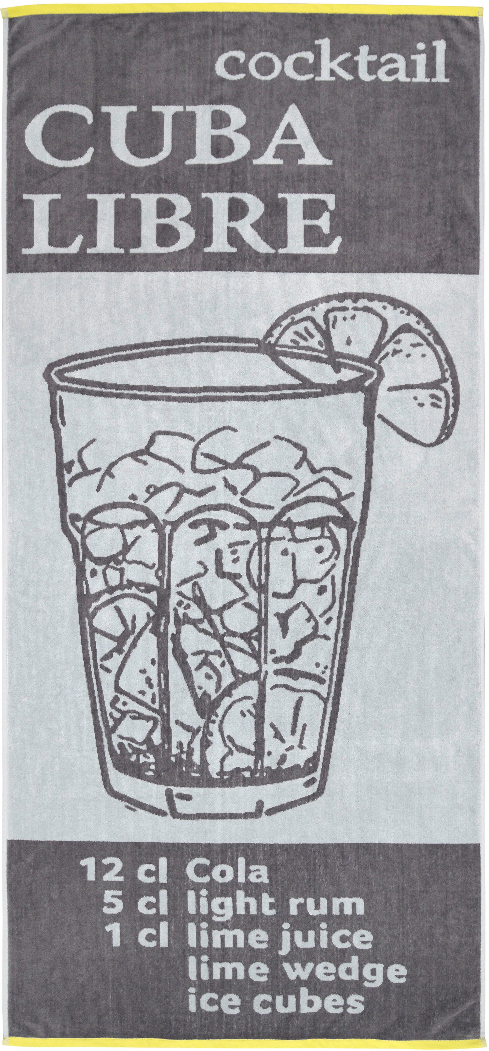 Dyckhoff Strandtuch Cuba Libre, Frottiervelours (1-St), kuscheliges Velours