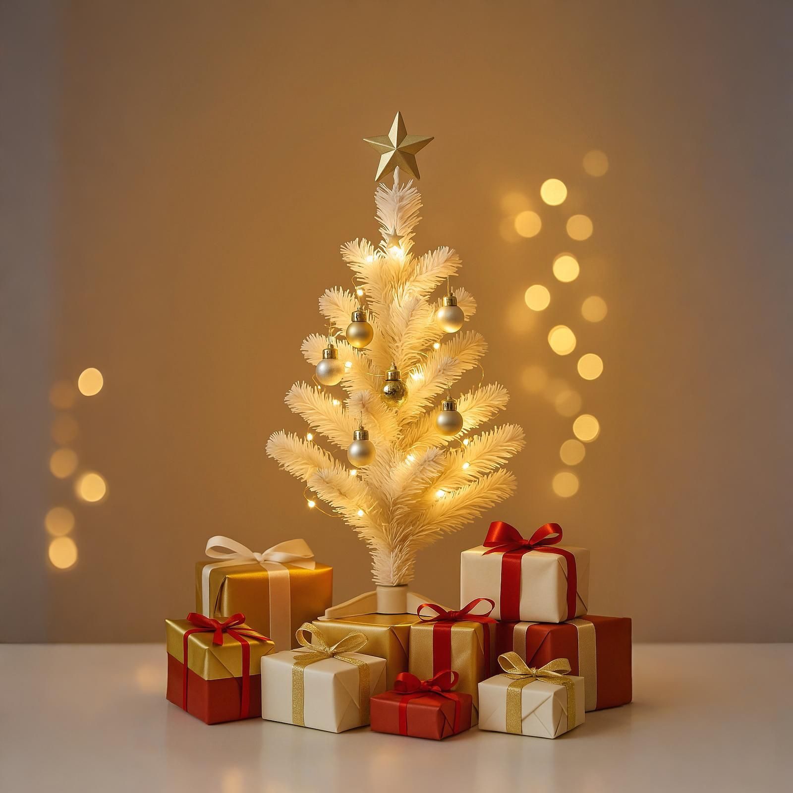 BURI Künstlicher Weihnachtsbaum Künstlicher Weihnachtsbaum Weiß 30 und 60cm Deko Tanne Weihnachten