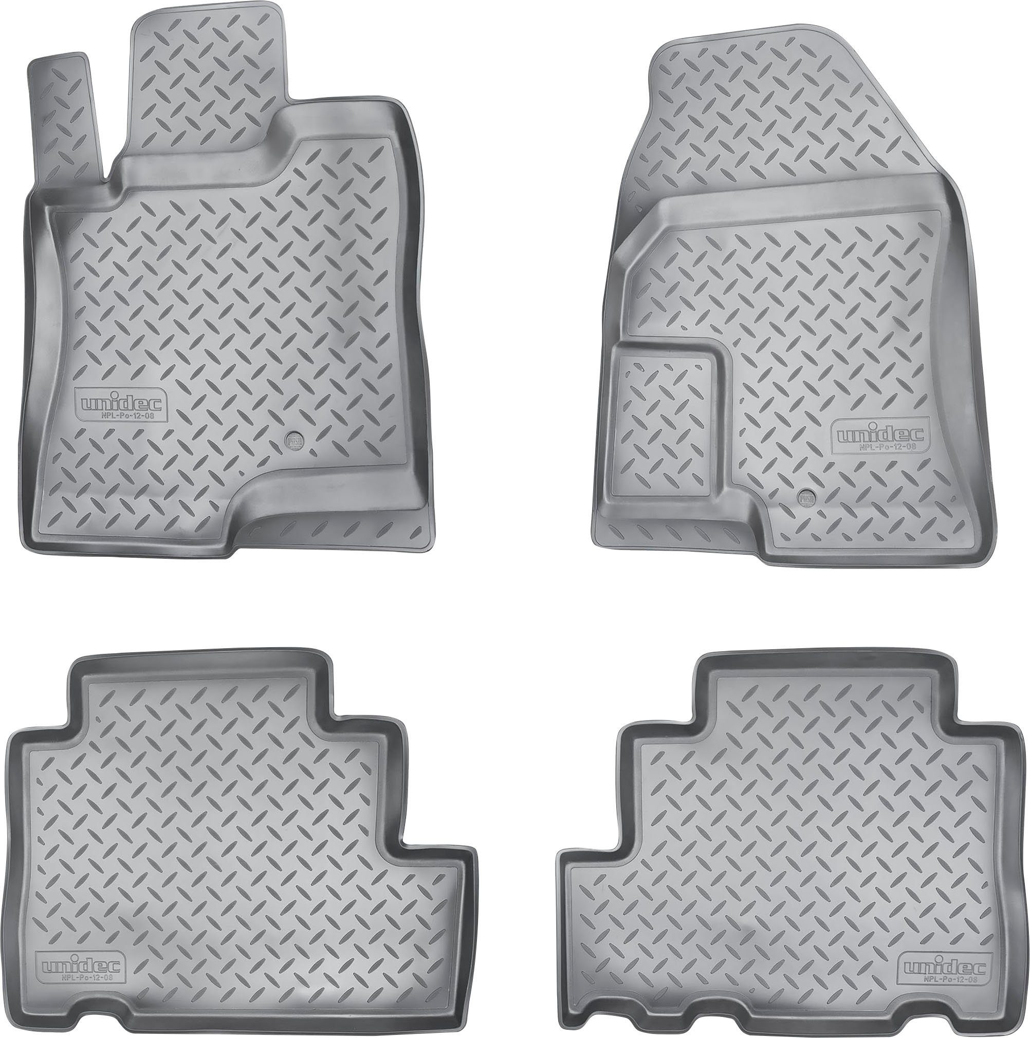 RECAMBO Passform-Fußmatten CustomComforts (4 St), für Chevrolet Captiva, OPEL  Antara ab 2006, perfekte Passform