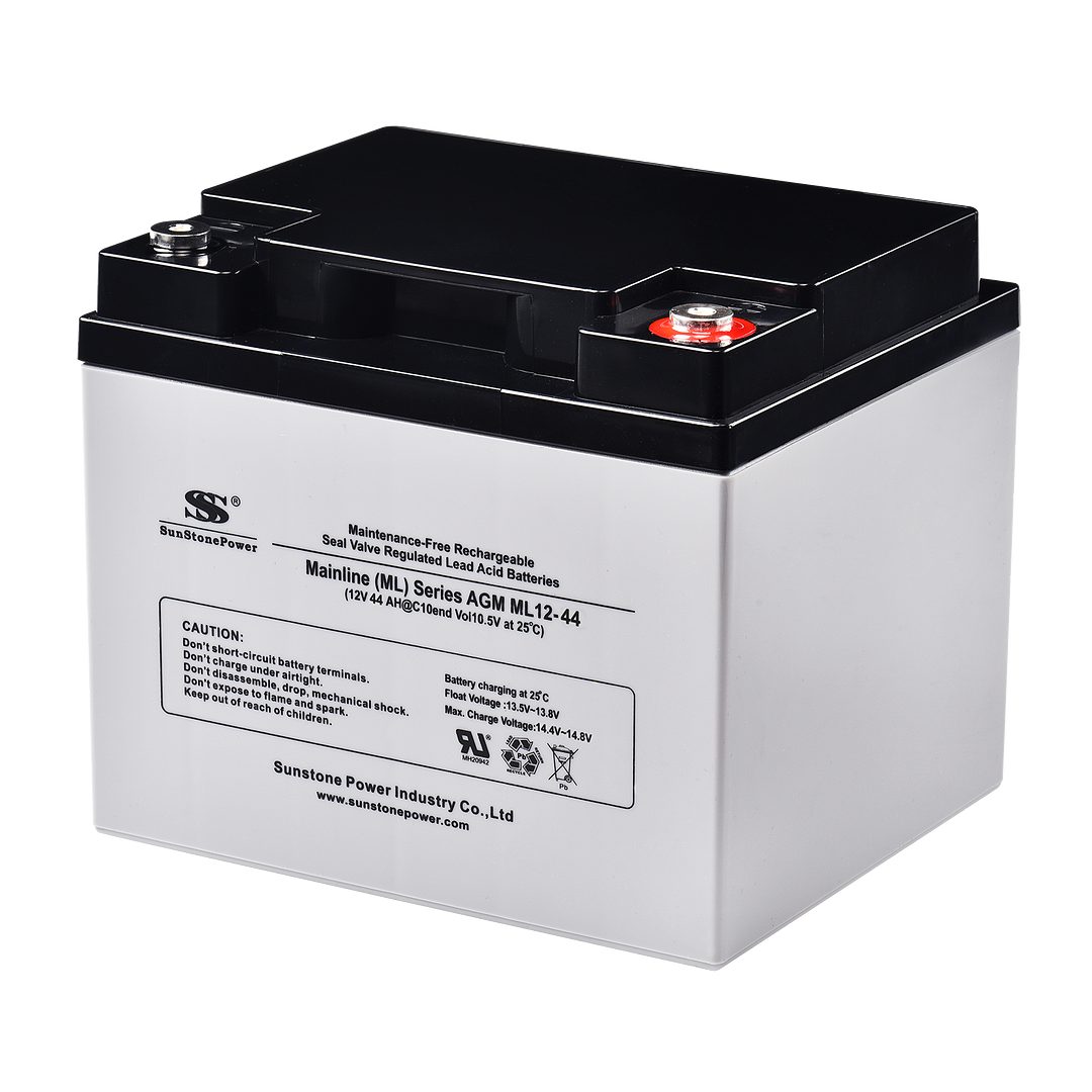 Sunstone Power AGM Batterie 12V 44Ah Akkumulator USV Notstrom Alarmanlage PV Anlage Bleiakkus 44000 mAh (12 V)