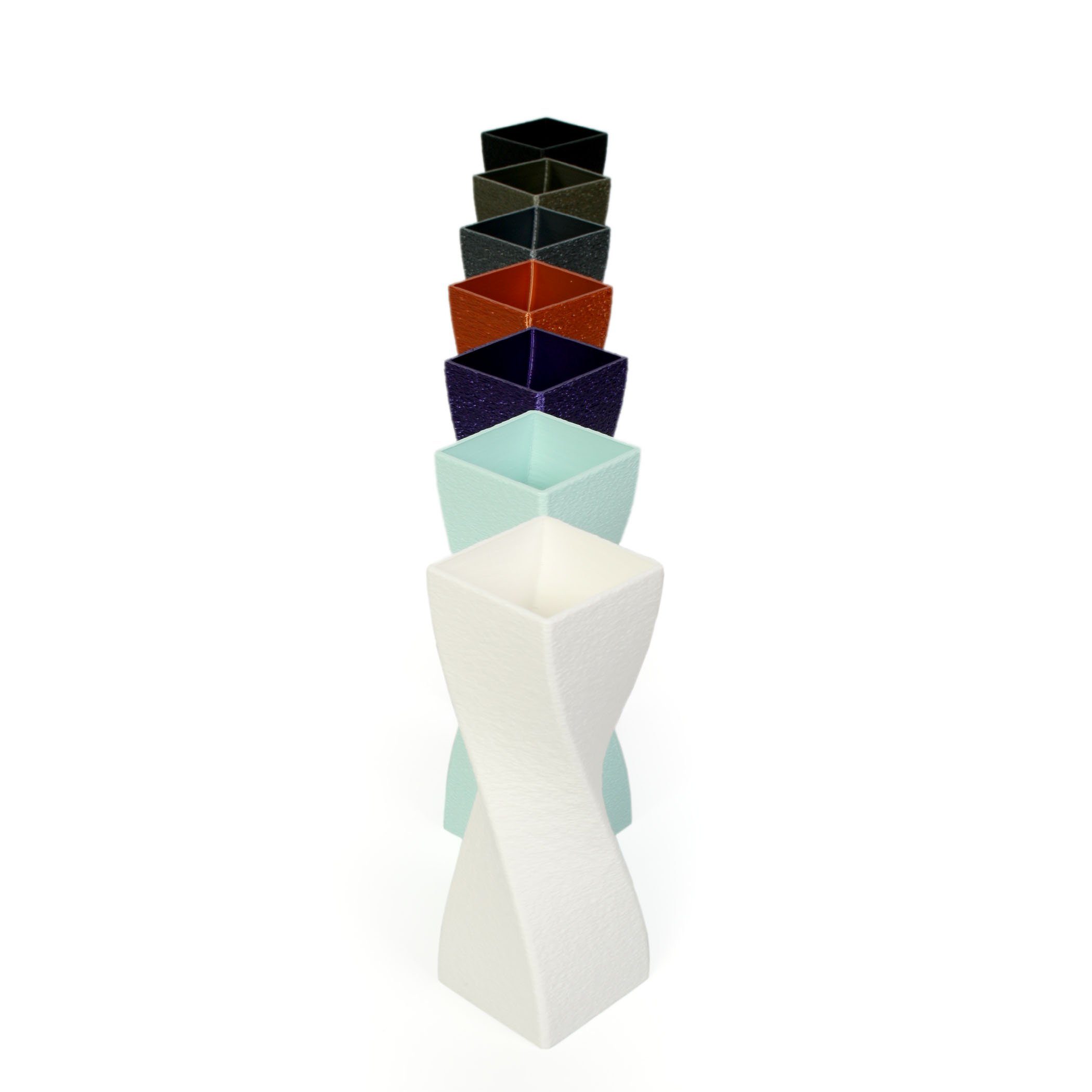 Kreative Dekorative Blumenvase Rohstoffen; Designer Vase & aus aus Feder Dekovase wasserdicht – White nachwachsenden Bio-Kunststoff, bruchsicher