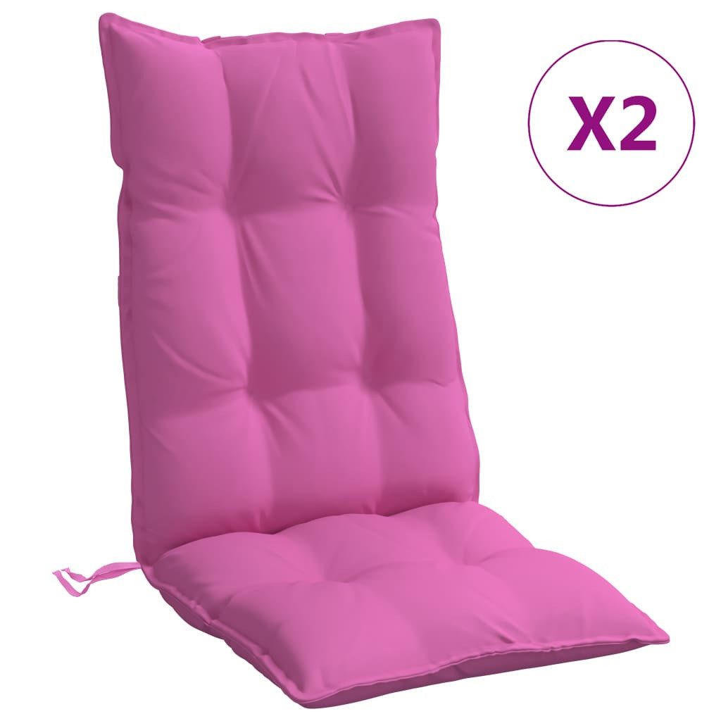 vidaXL Hochlehnerauflage, Gartenstuhl Auflagen 2 Stk. Rosa Oxford-Gewebe günstig online kaufen