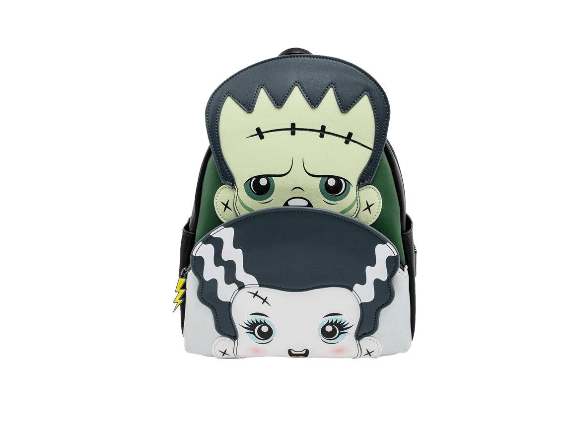 Loungefly Minirucksack Universal Monsters by Loungefly Rucksack Frankie And Bride Cosplay (1-tlg), hochwertig und detailliert