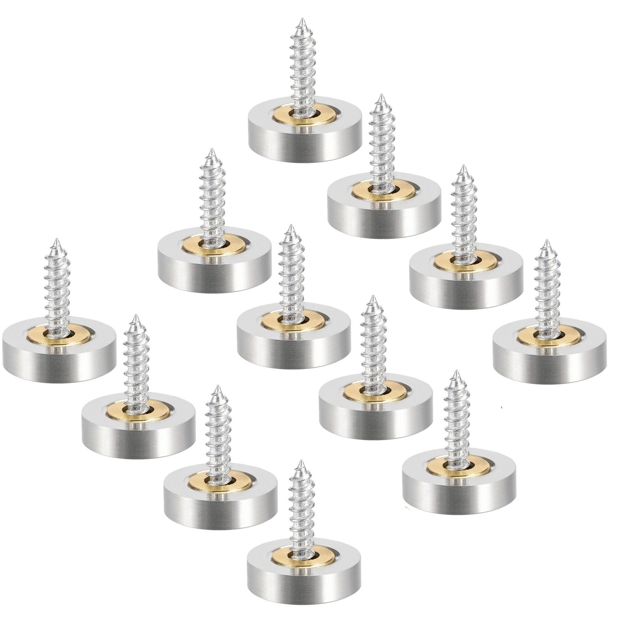 BAYLI Regal 12er Set Spiegel Schrauben mit Kappen, 16 mm Zierschrauben mit Abdeck