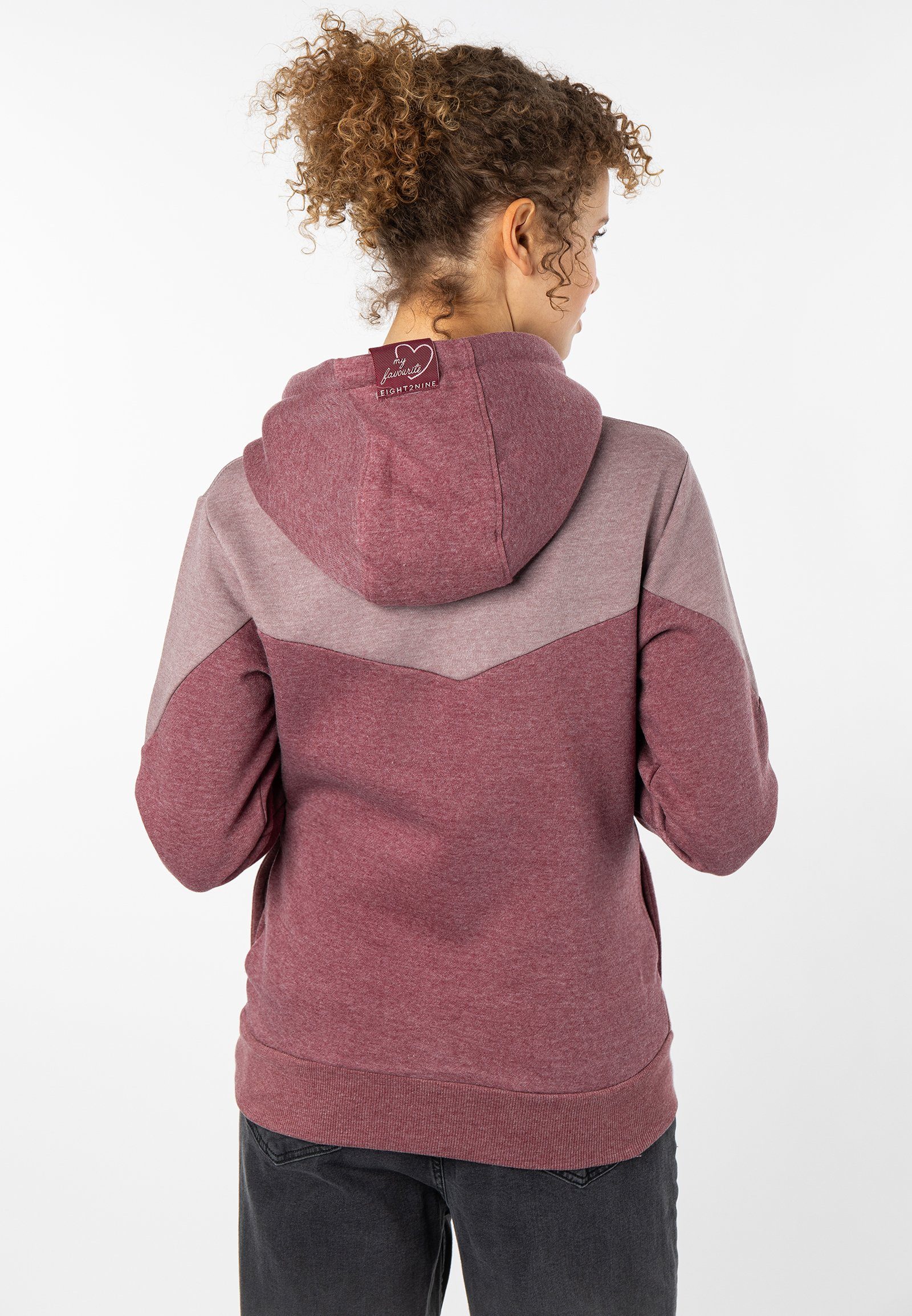 Eight2Nine Hoodie Damen Hoodie Colorblock Sweater, Kapuzensweatshirt mit Ei günstig online kaufen