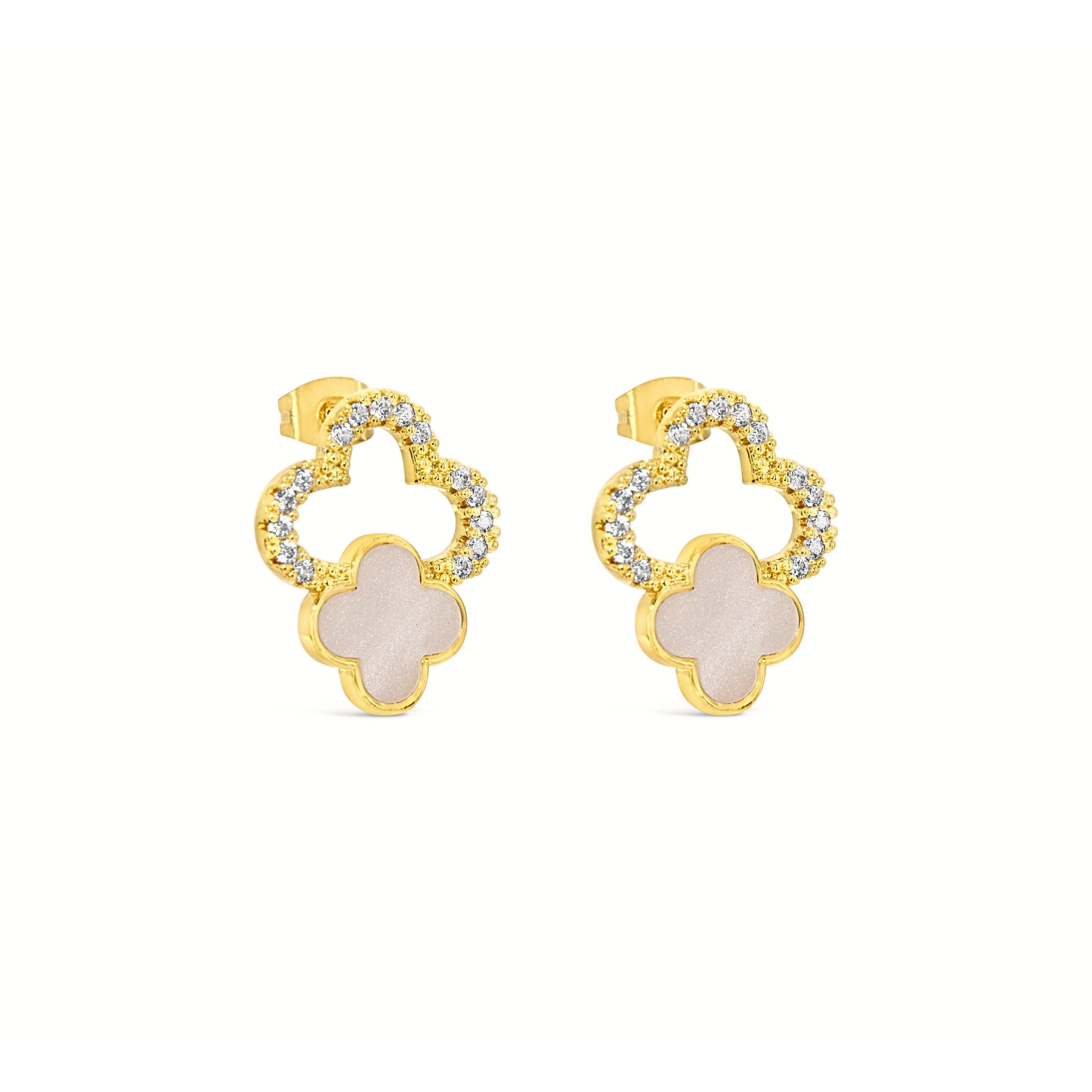 Ars-Argenti Paar Ohrhänger Sexy Kleeblatt Ohrhänger Ohrringe "Lucky Luxe "-925 Sterling-Silber