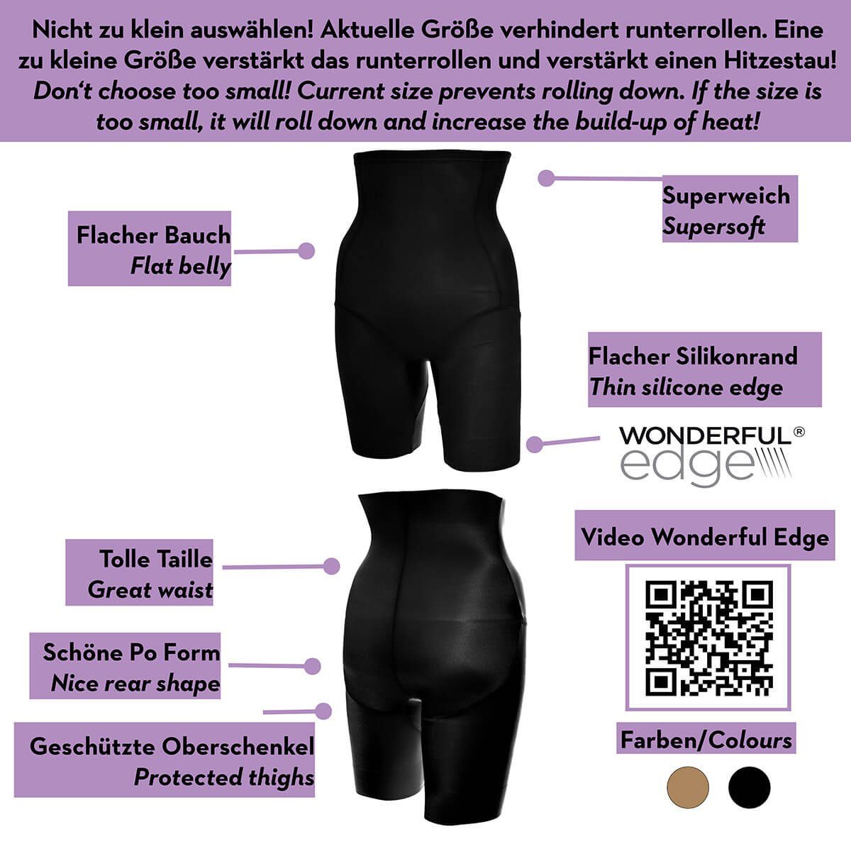 Naomi & Nicole Miederhose 0779/7779 Shapewear Damen - Hohe Hose in Plus Größe