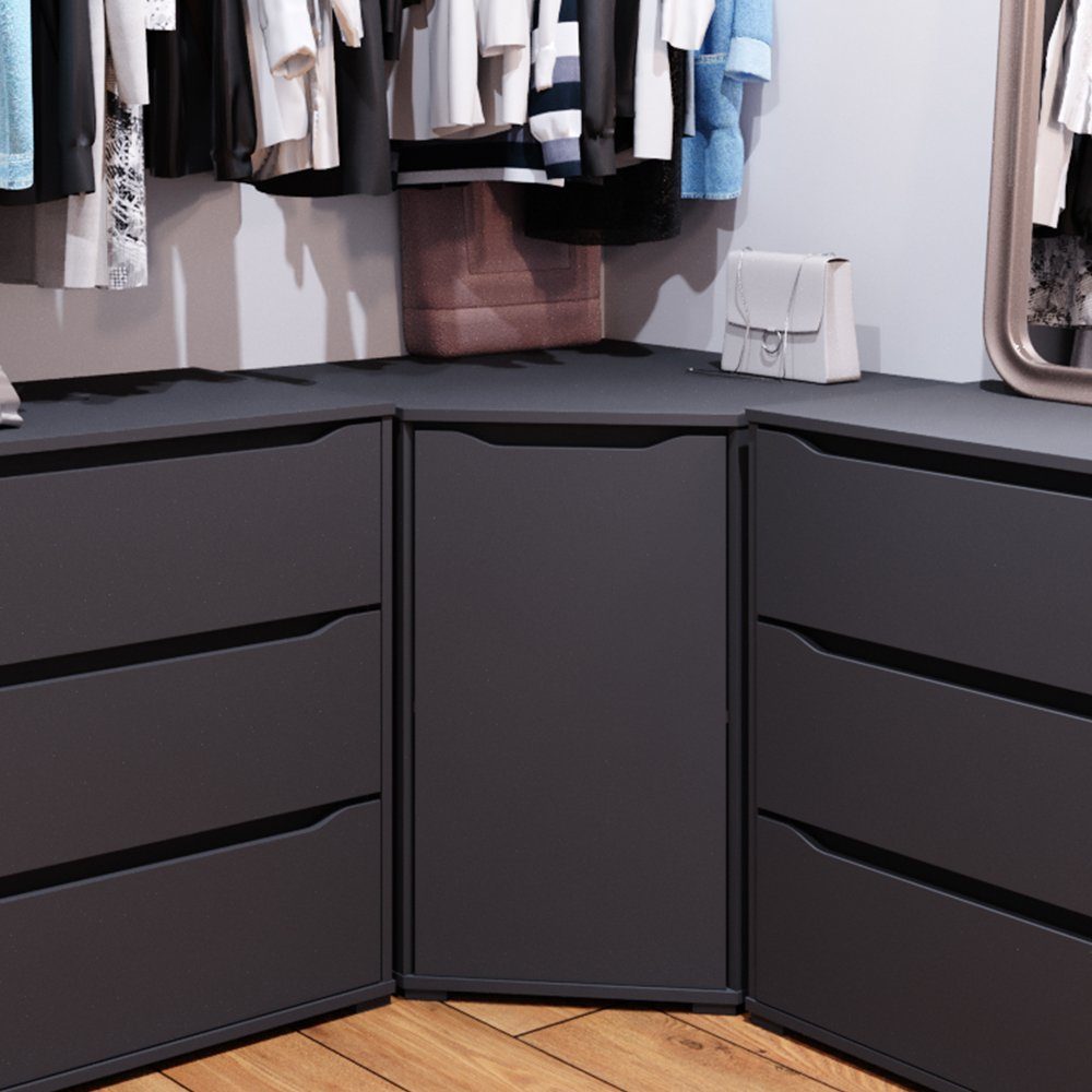 Vicco Kommode Ruben, Anthrazit, 78 x 76.6 cm