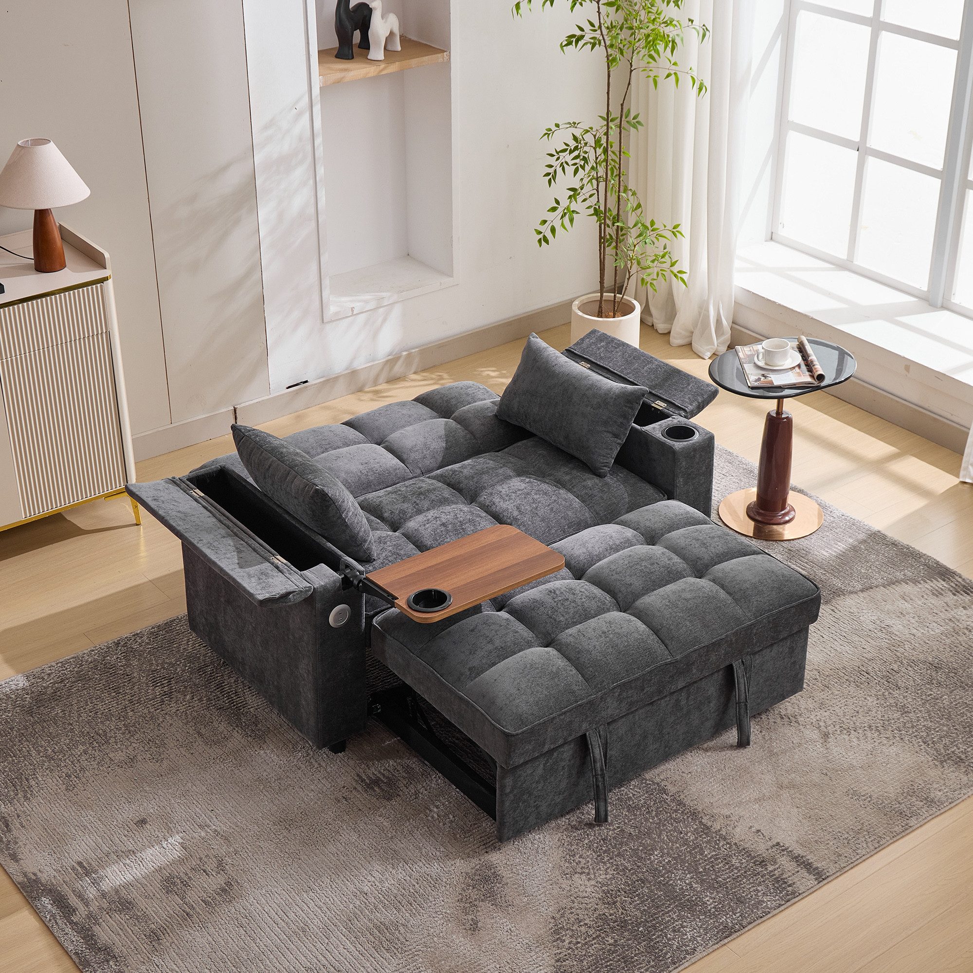 OKWISH Schlafsofa 3-in-1 Ausziehsofa, Sofabett, Gästebett 1 Teile, mit vers günstig online kaufen