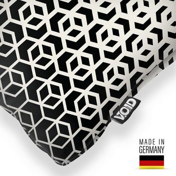 Kissenbezug, VOID (1 Stück), Sofa-Kissen geometrisch hipster Dreieck abstrakt art deco Halbton fading minimal polygon Gradient Verlauf schwarz weiß Muster retro gemustert