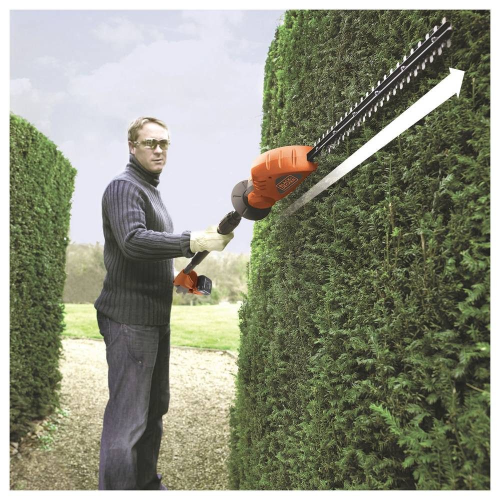 Black + Decker Heckenschere Akku Akku-Heckenschere inkl. Akku, inkl. Ladegerät 18 V Li-Ion 430 mm, inkl. Akku, inkl. Ladegerät