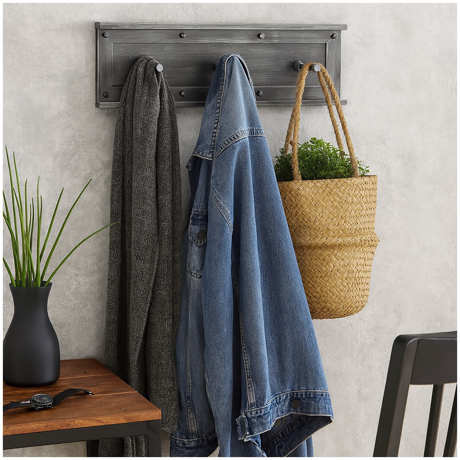 HTI-Living Garderobenhaken Garderobenleiste Industriestyle Kleiderhaken (St günstig online kaufen