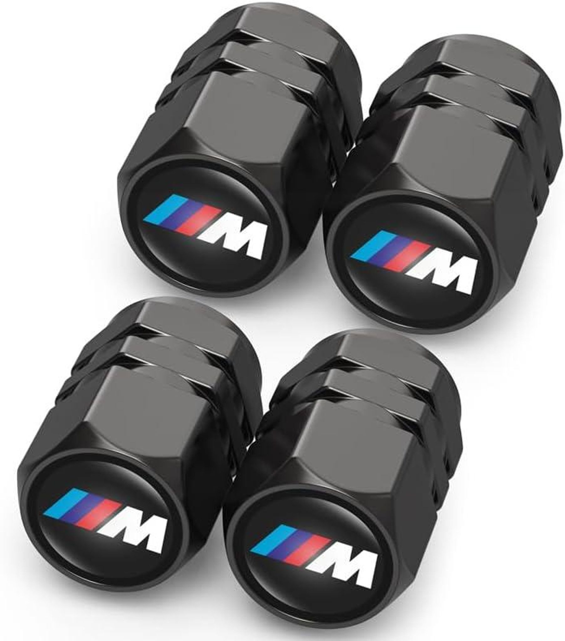 FELIXLEO Aufkleber 4x Ventilkappen für BMW M M2 M3 M4 M5 X1 X3 X5 X6 Autoventil Kappe