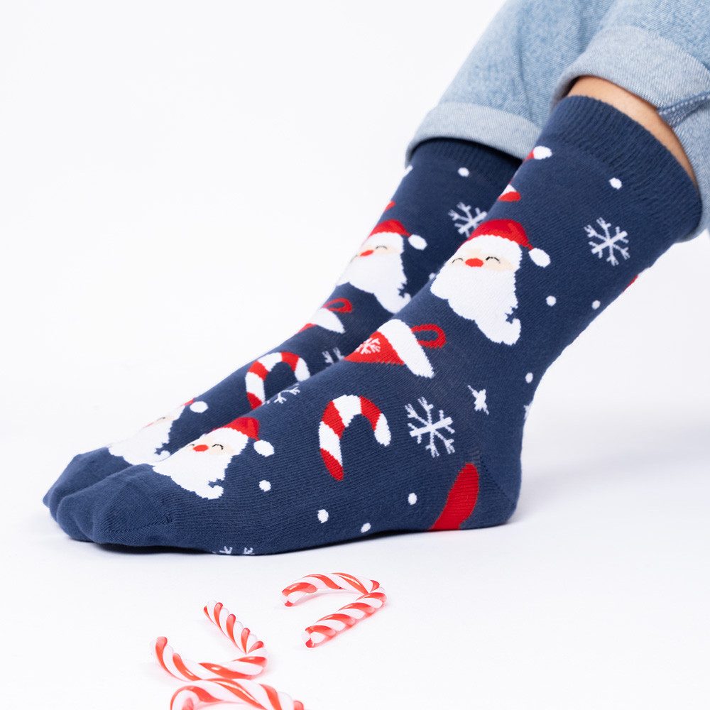 OCCULTO Basicsocken Damen & Herren Weihnachts Socken 2er Pack (Modell: Santa) (2-Paar)